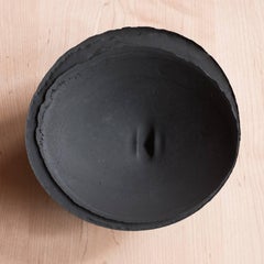 Handmade Cast Concrete Bowl in Black by UMÉ Studio