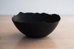 Handmade Cast Concrete Bowl in Black by Umé Studio