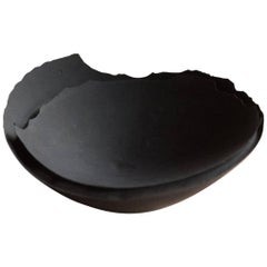 Handmade Cast Concrete Bowl in Black by UMÉ Studio