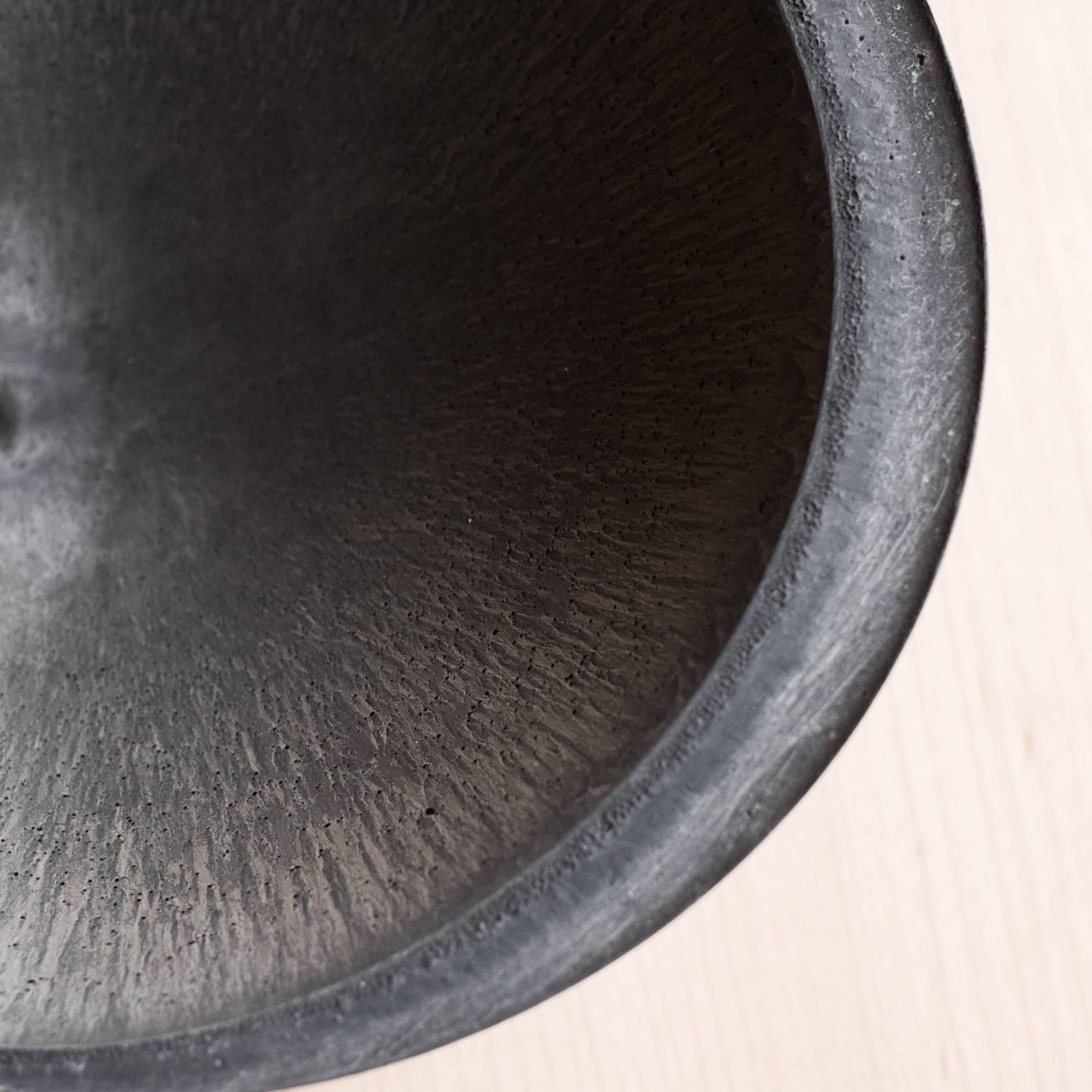 Handmade Cast Concrete Bowl in Black by UMÉ Studio, Set of Six For Sale 9