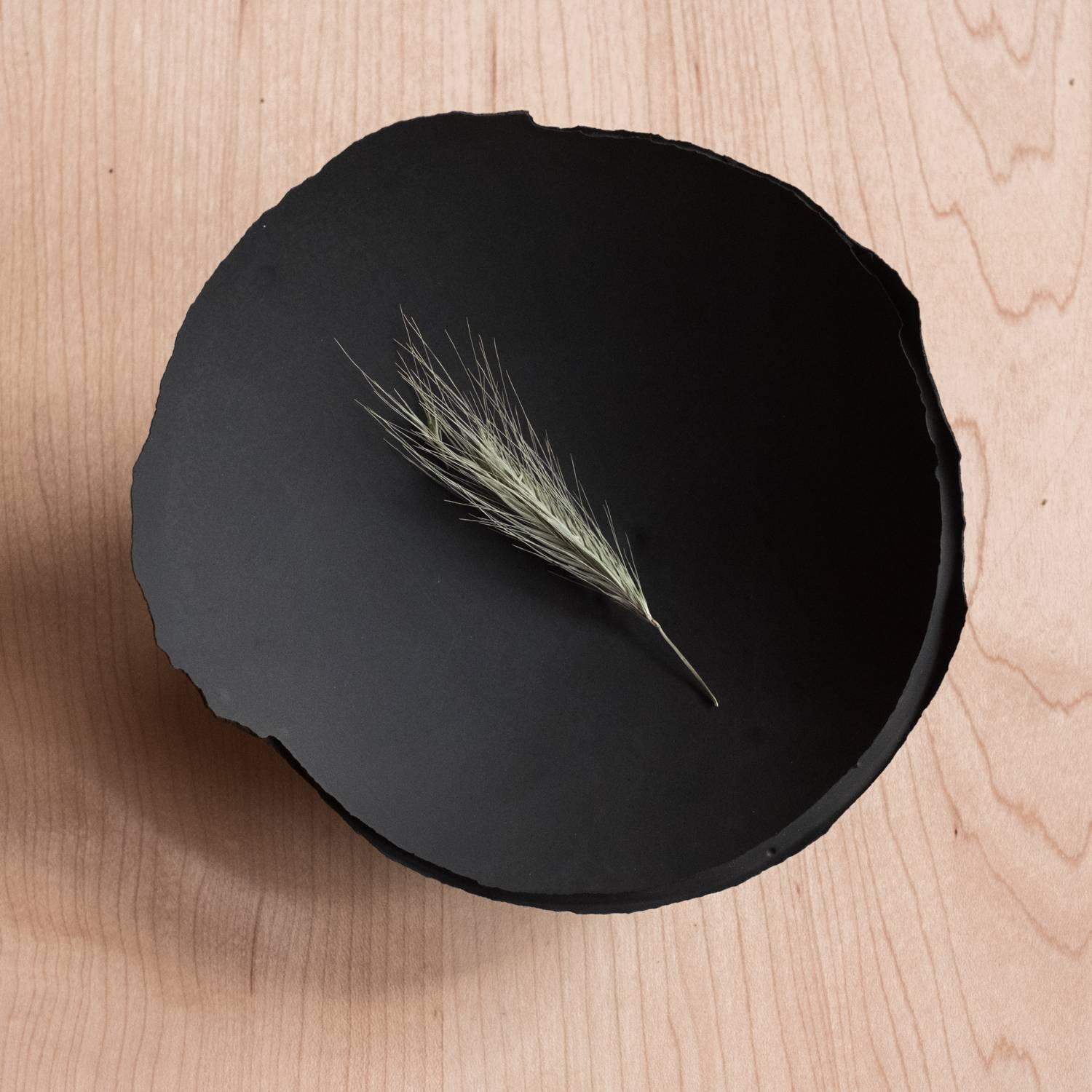 Handmade Cast Concrete Bowl in Black by UMÉ Studio, Set of Three Small 7