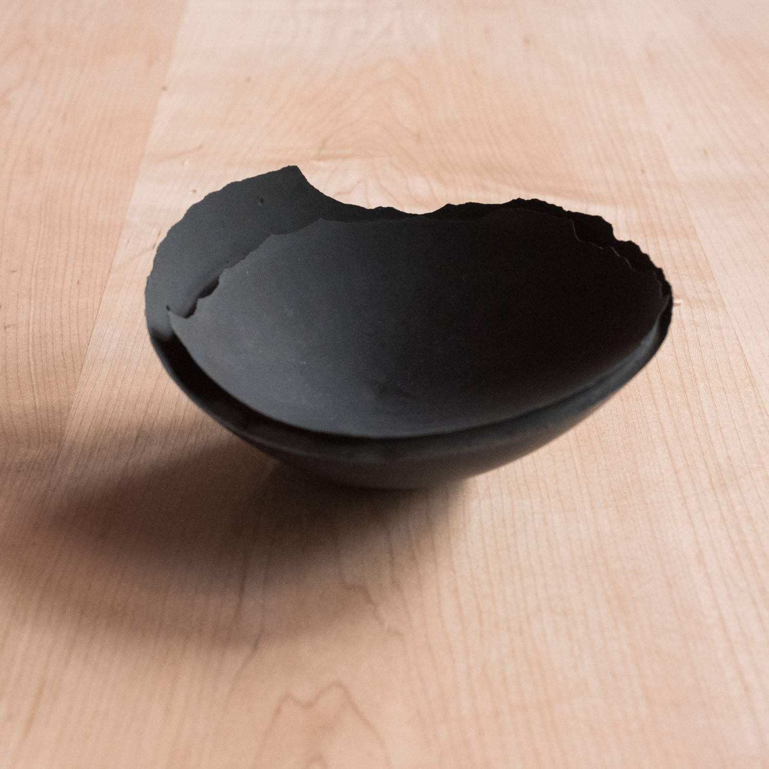 black concrete bowl