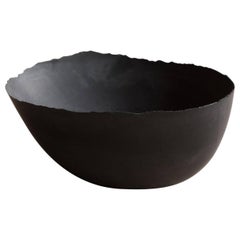 Handmade Cast Concrete Bowl in Black Charcoal by UMÉ Studio