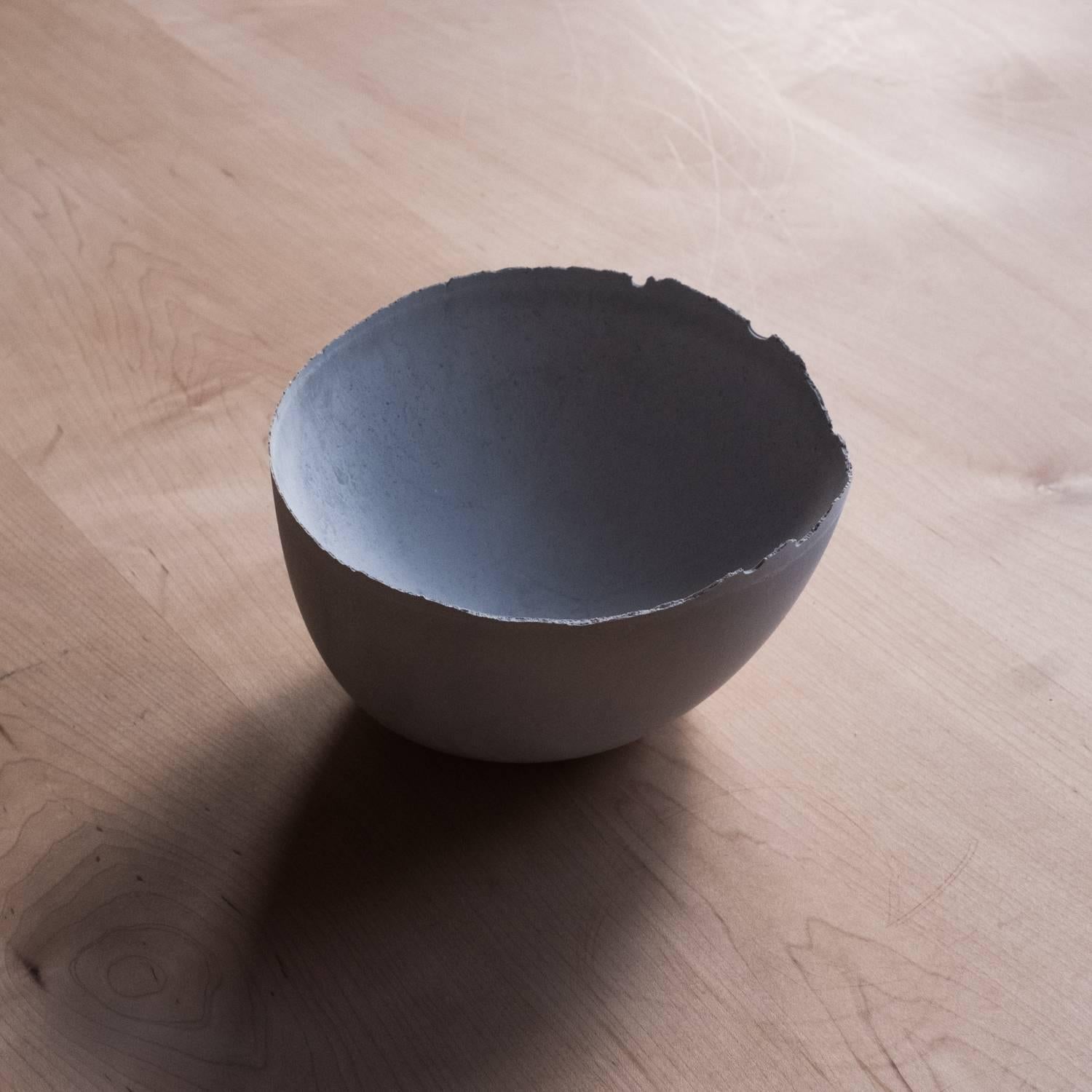Handmade Cast Concrete Bowl in Grey by UMÉ Studio 5