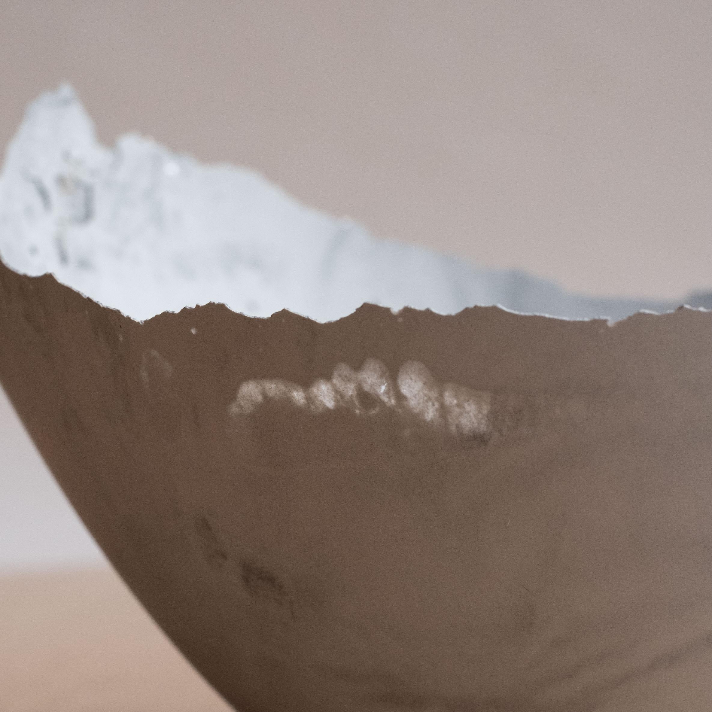 Handmade Cast Concrete Bowl in Grey by UME Studio For Sale 5