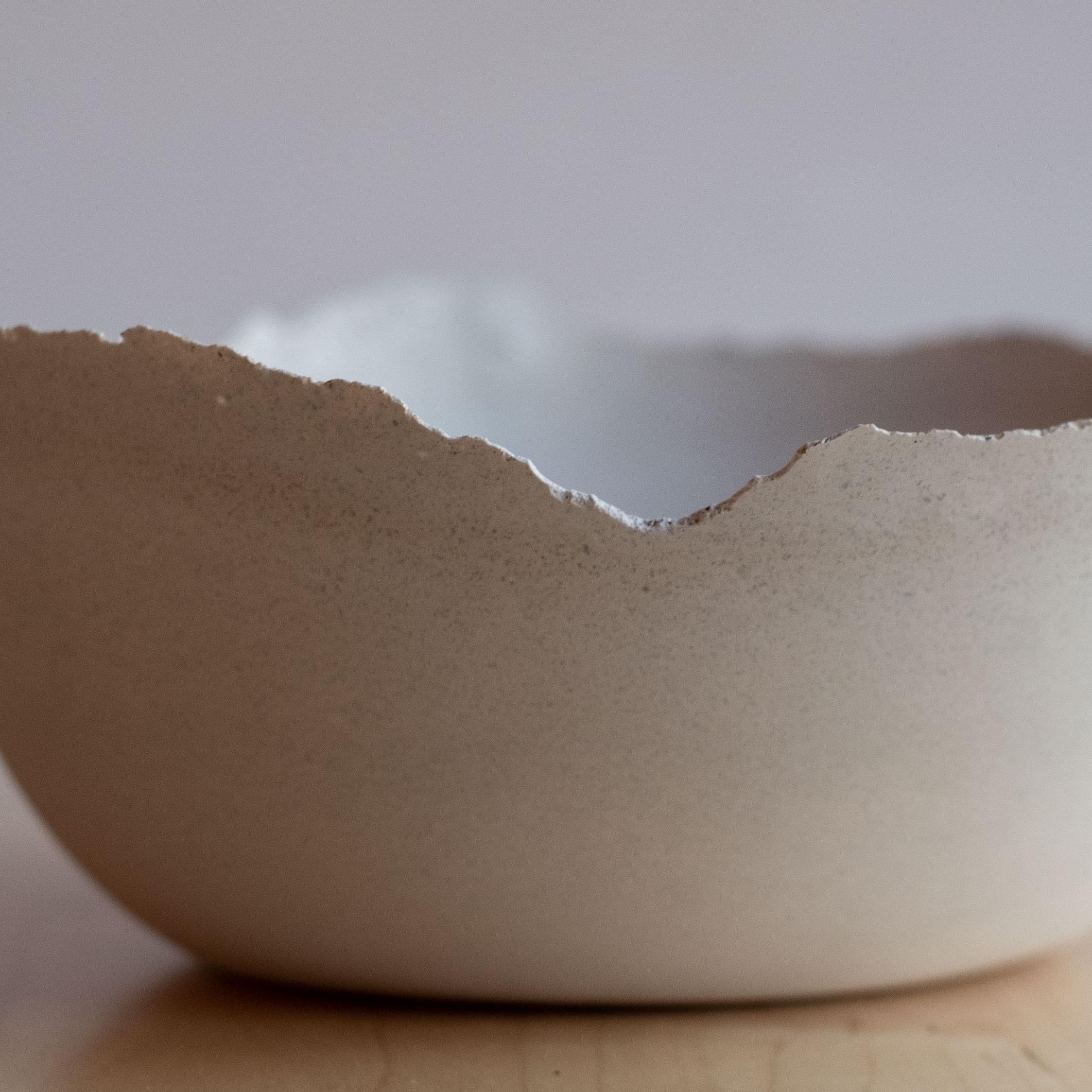 Handmade Cast Concrete Bowl in Grey by UME Studio For Sale 5
