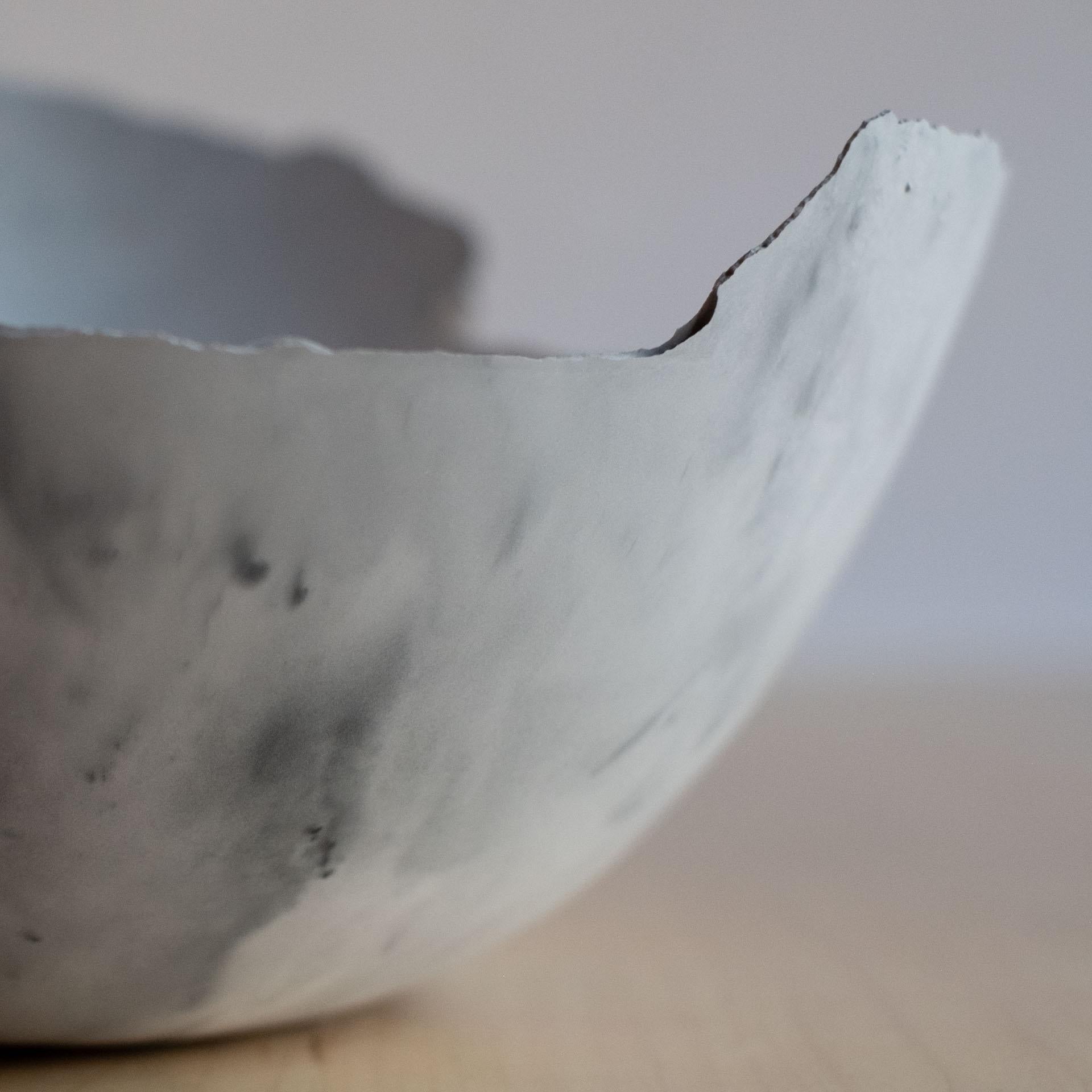 Handmade Cast Concrete Bowl in Grey by UME Studio For Sale 5