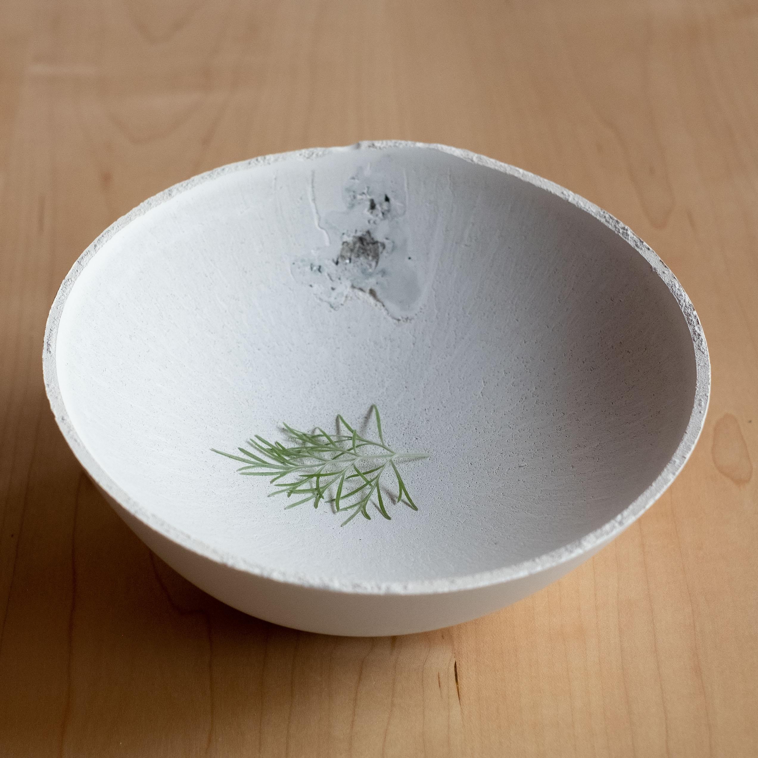 Handmade Cast Concrete Bowl in Grey by UME Studio For Sale 5