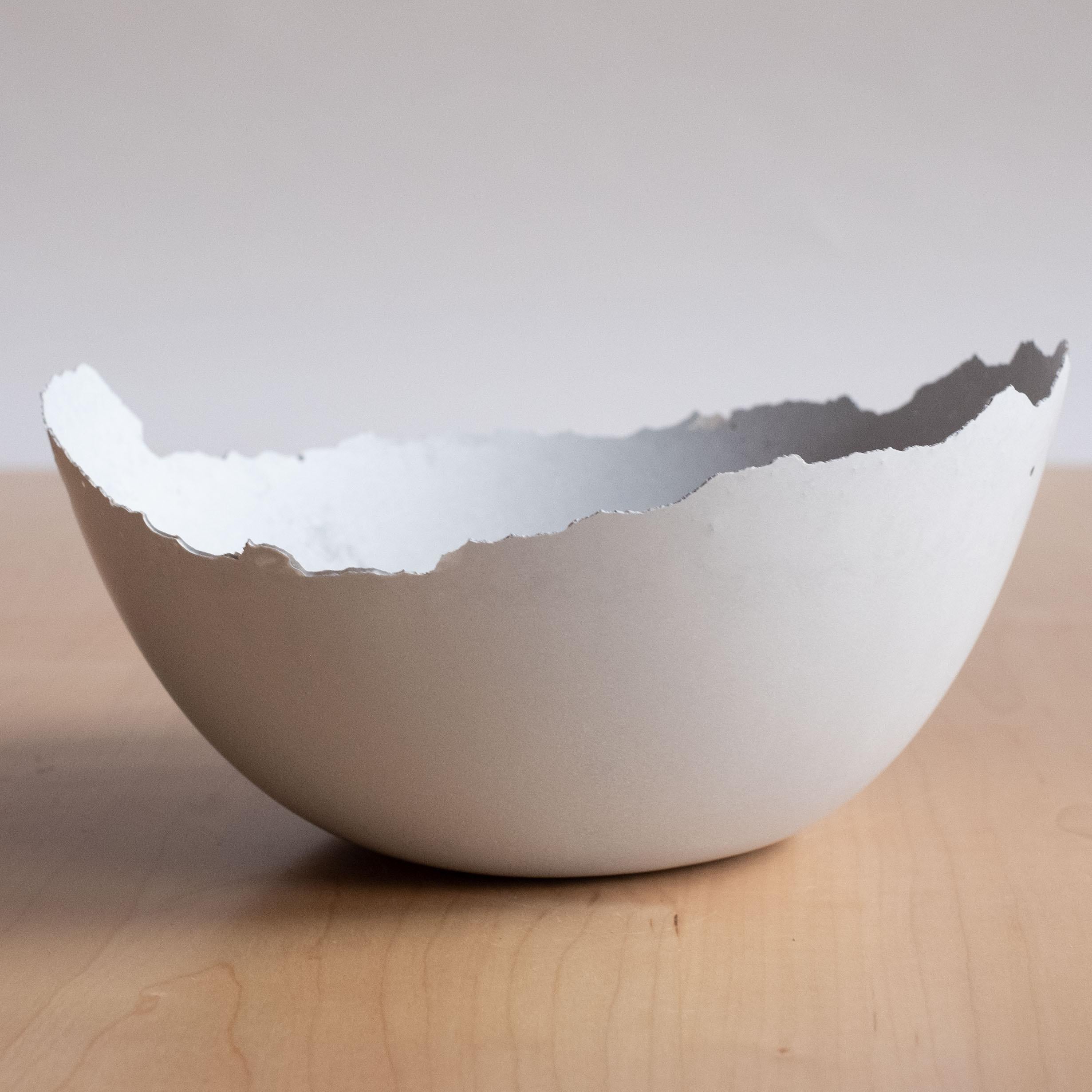Handmade Cast Concrete Bowl in Grey by UME Studio For Sale 5