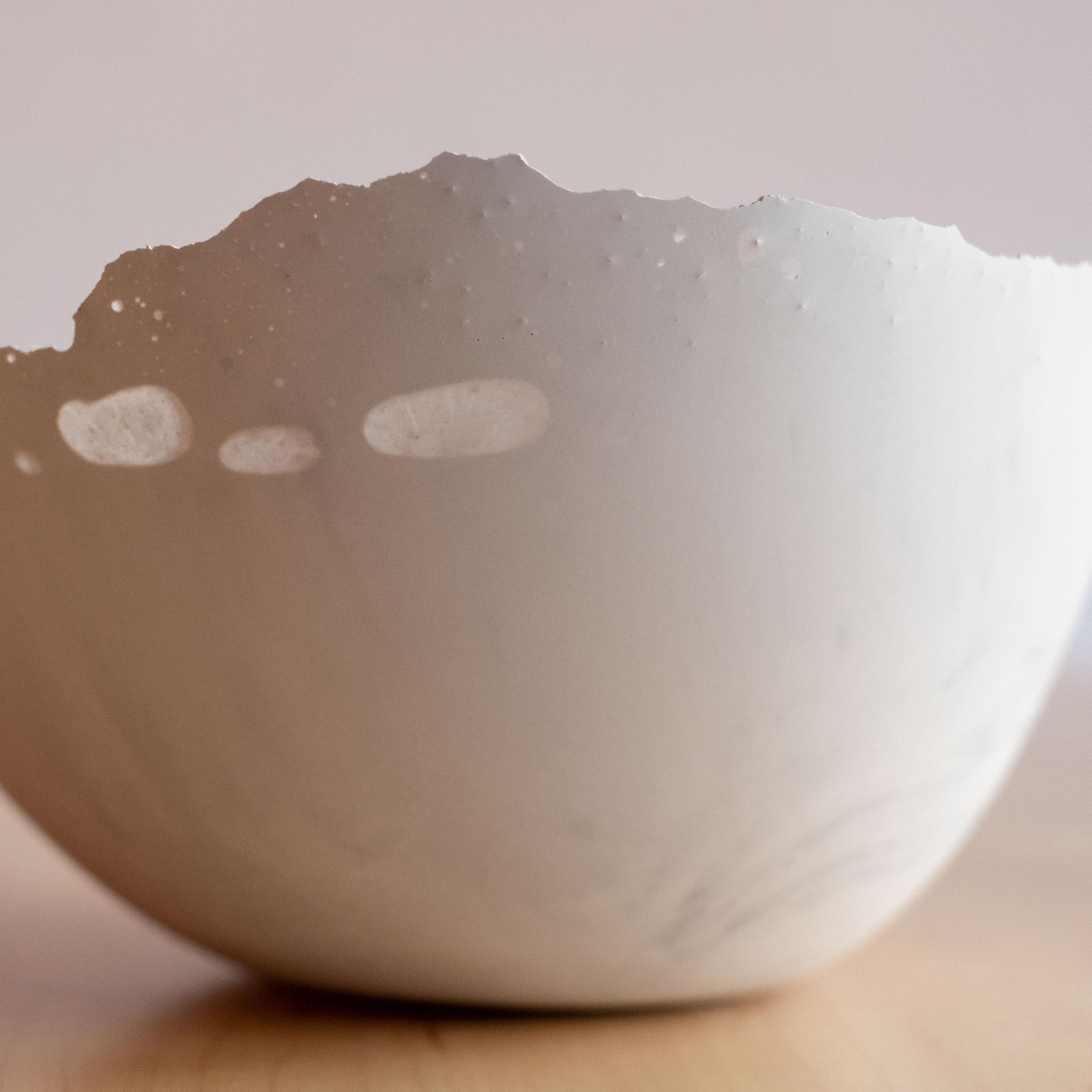 Handmade Cast Concrete Bowl in Grey by UME Studio For Sale 5
