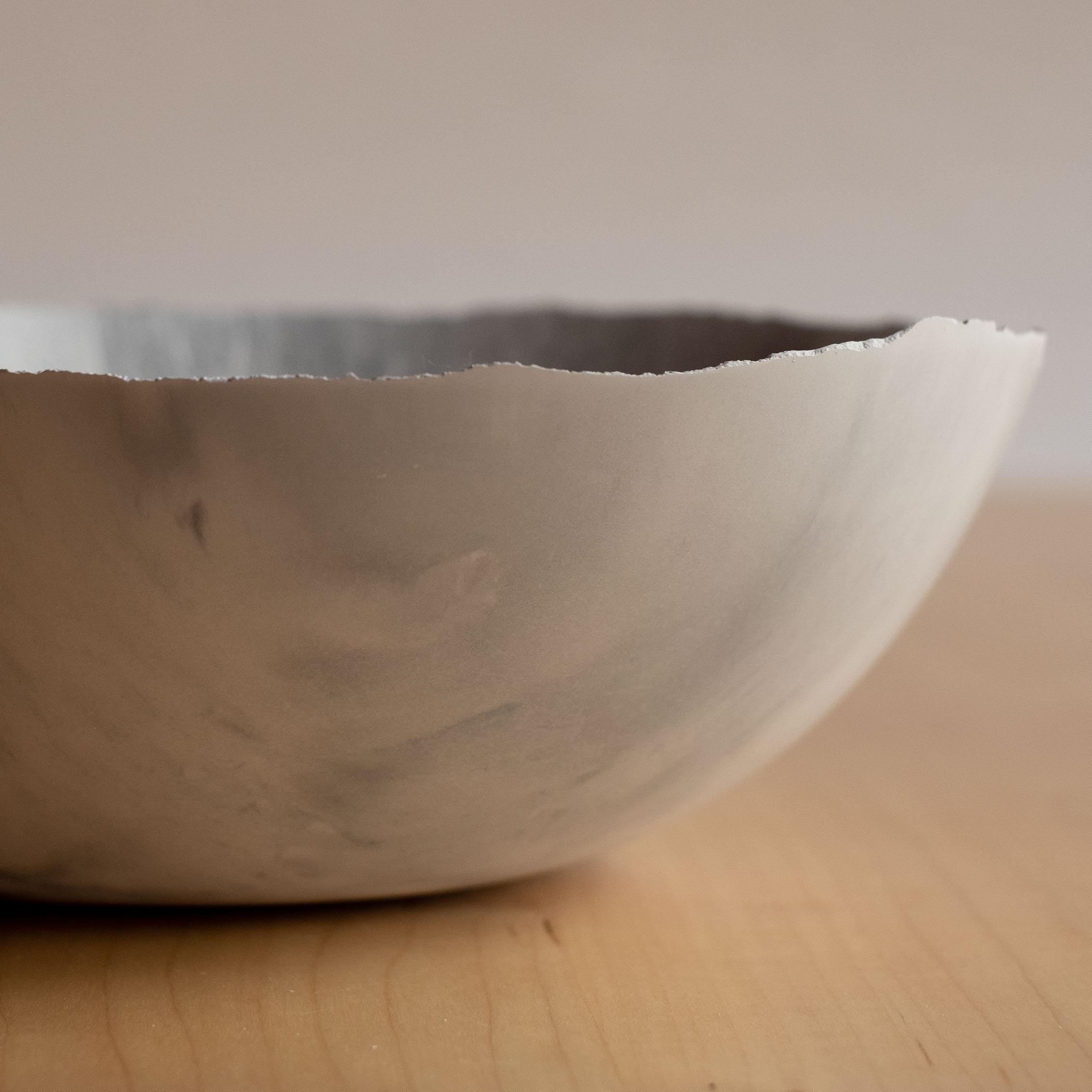 Handmade Cast Concrete Bowl in Grey by UME Studio For Sale 5