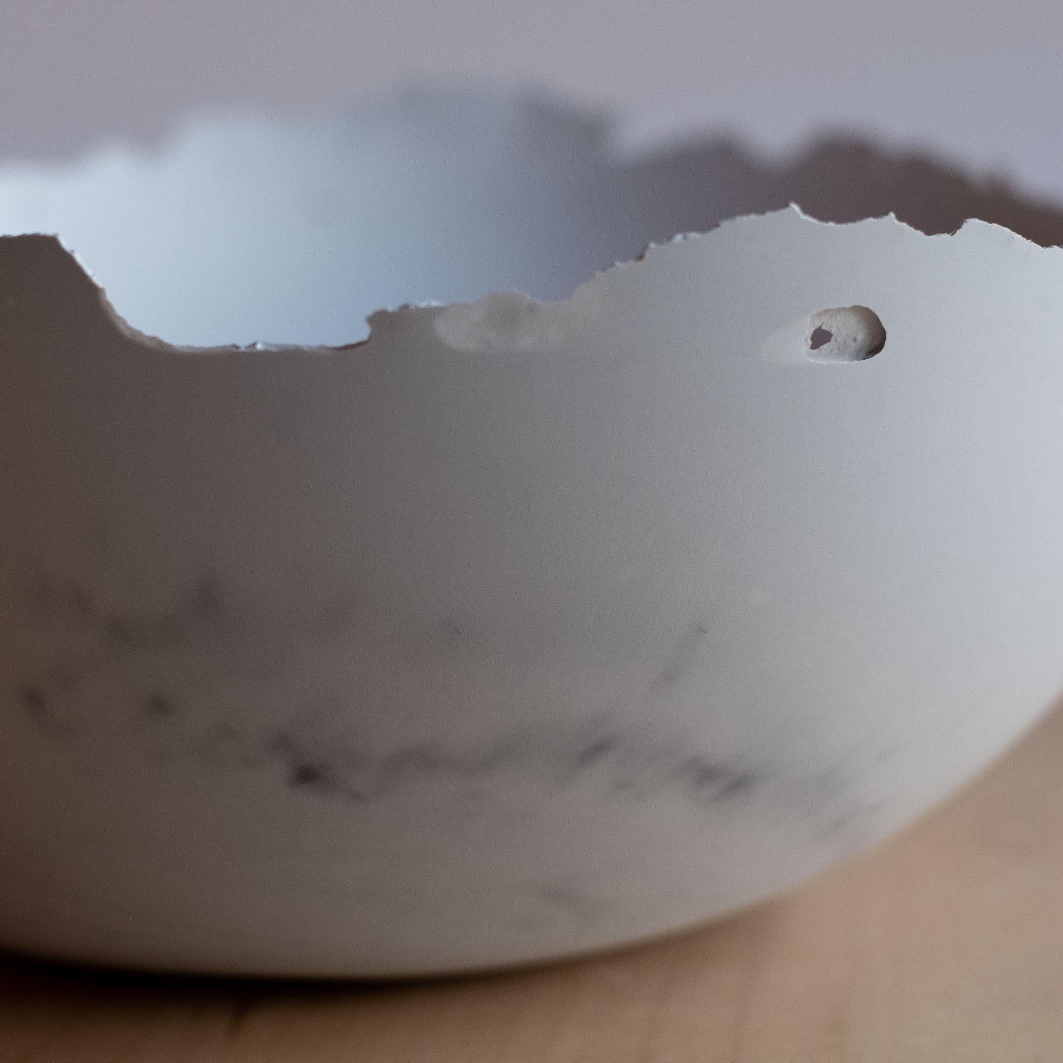 Handmade Cast Concrete Bowl in Grey by UME Studio For Sale 5