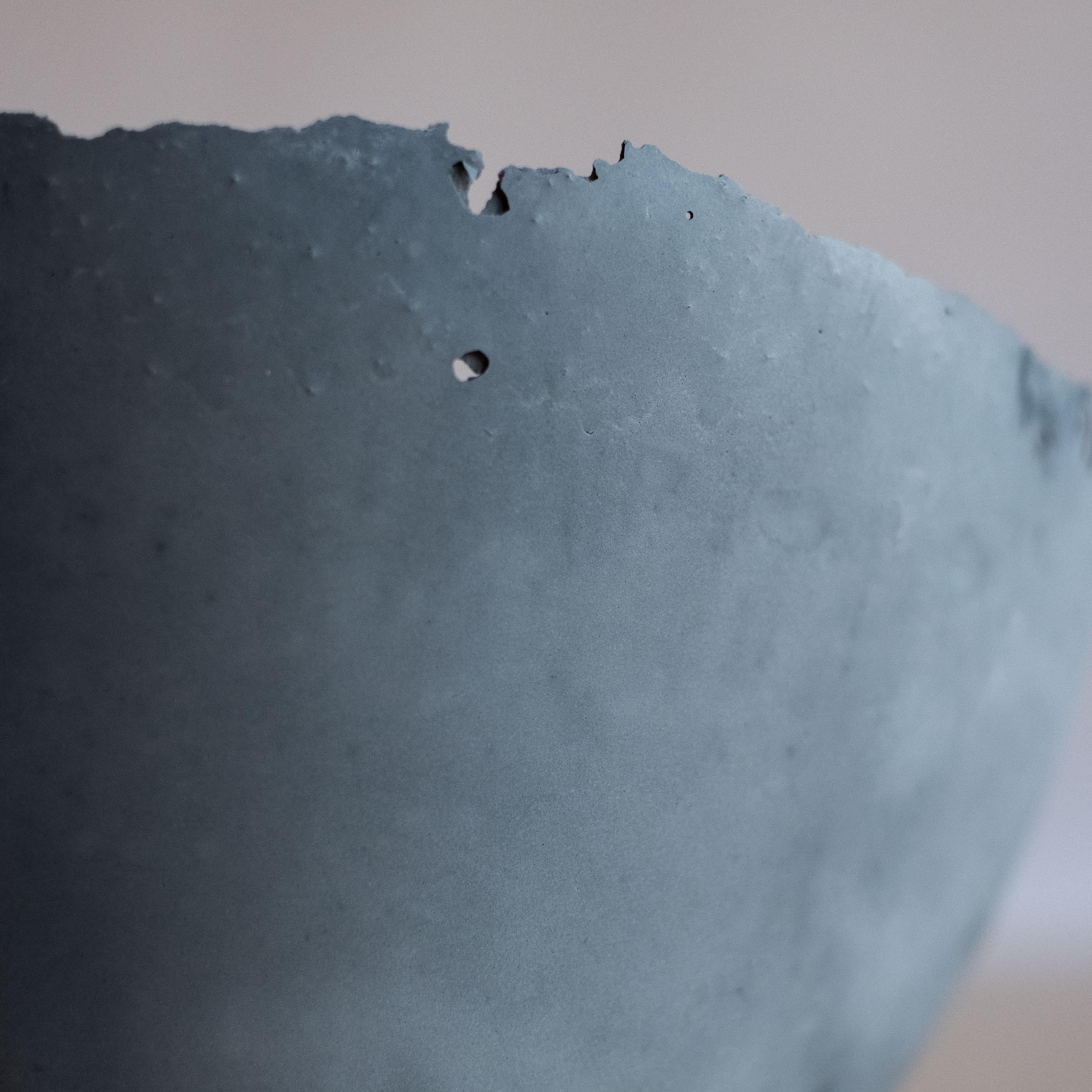 Handmade Cast Concrete Bowl in Grey by UME Studio For Sale 5