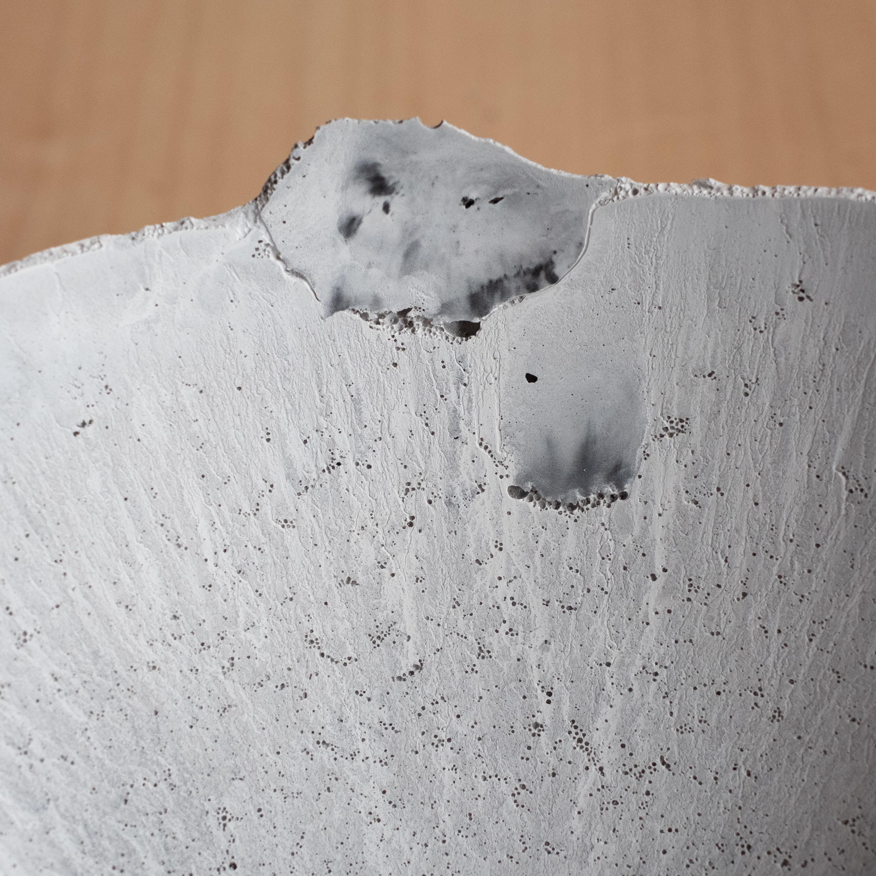 Handmade Cast Concrete Bowl in Grey by UME Studio For Sale 5