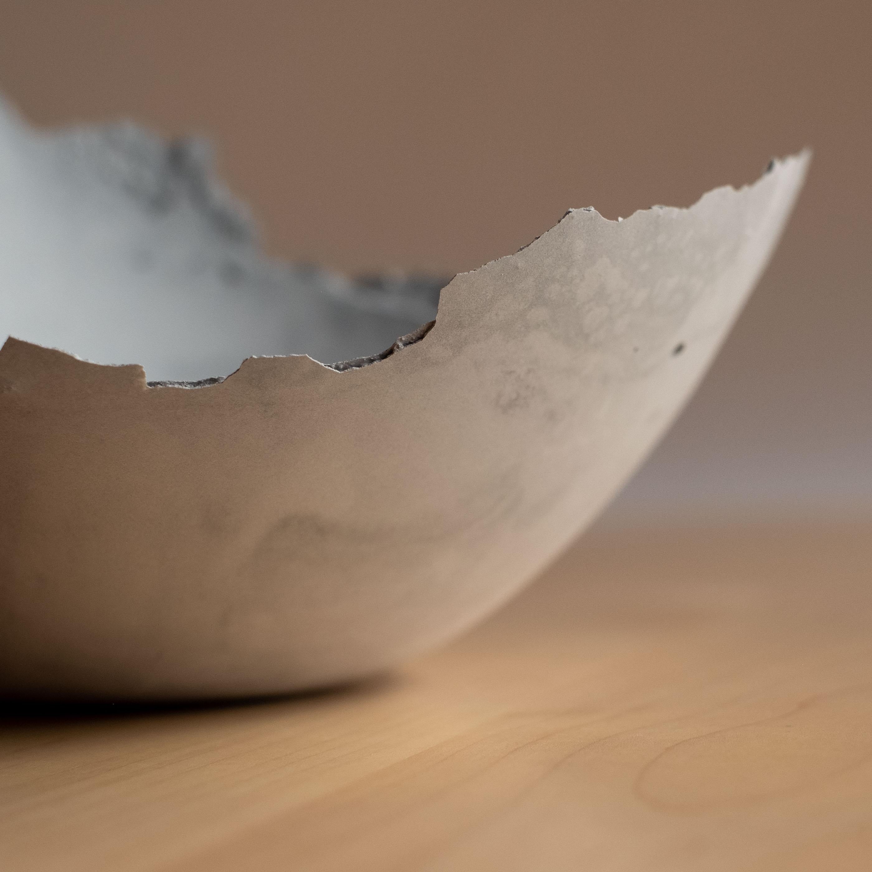 Bol gris en béton moulé à la main par UME Studio en vente 3