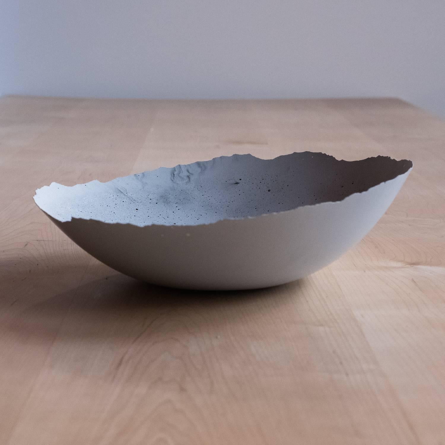 Handmade Cast Concrete Bowl in Grey by UMÉ Studio 6