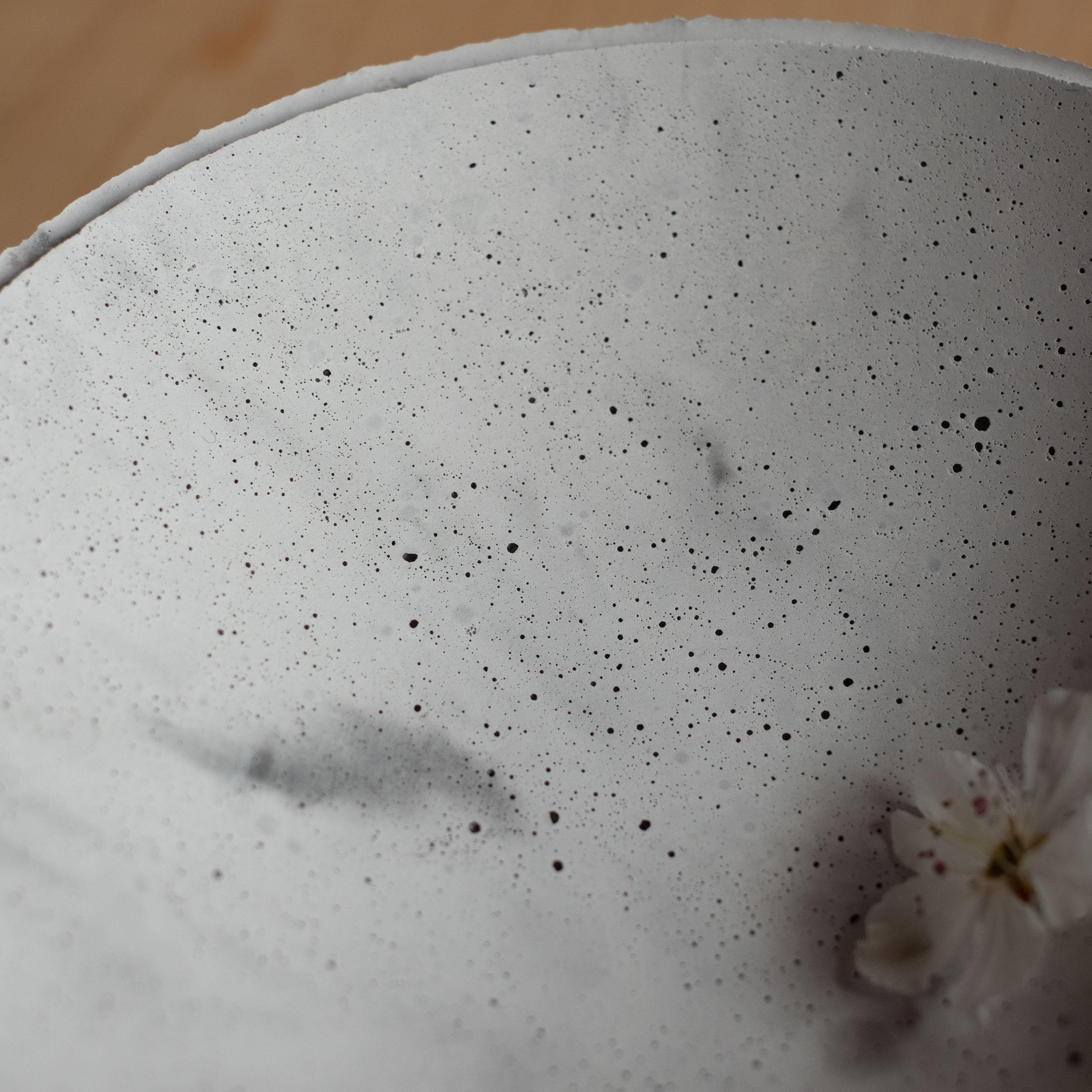 Handmade Cast Concrete Bowl in Grey by Umé Studio For Sale 6