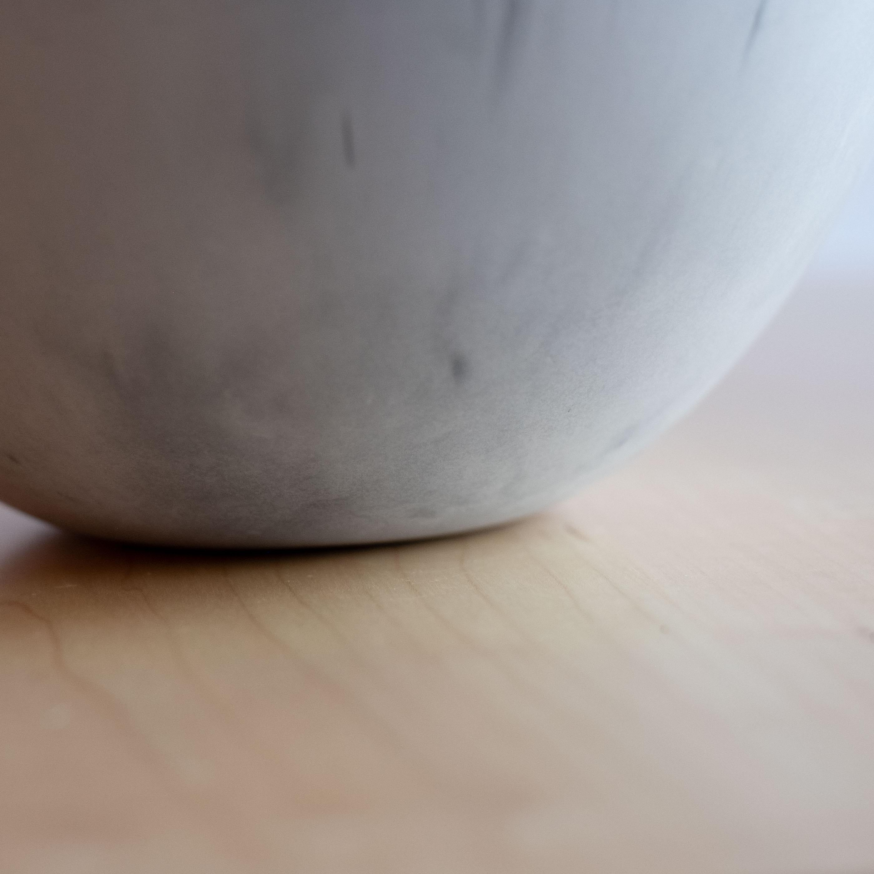 Handmade Cast Concrete Bowl in Grey by Umé Studio For Sale 6