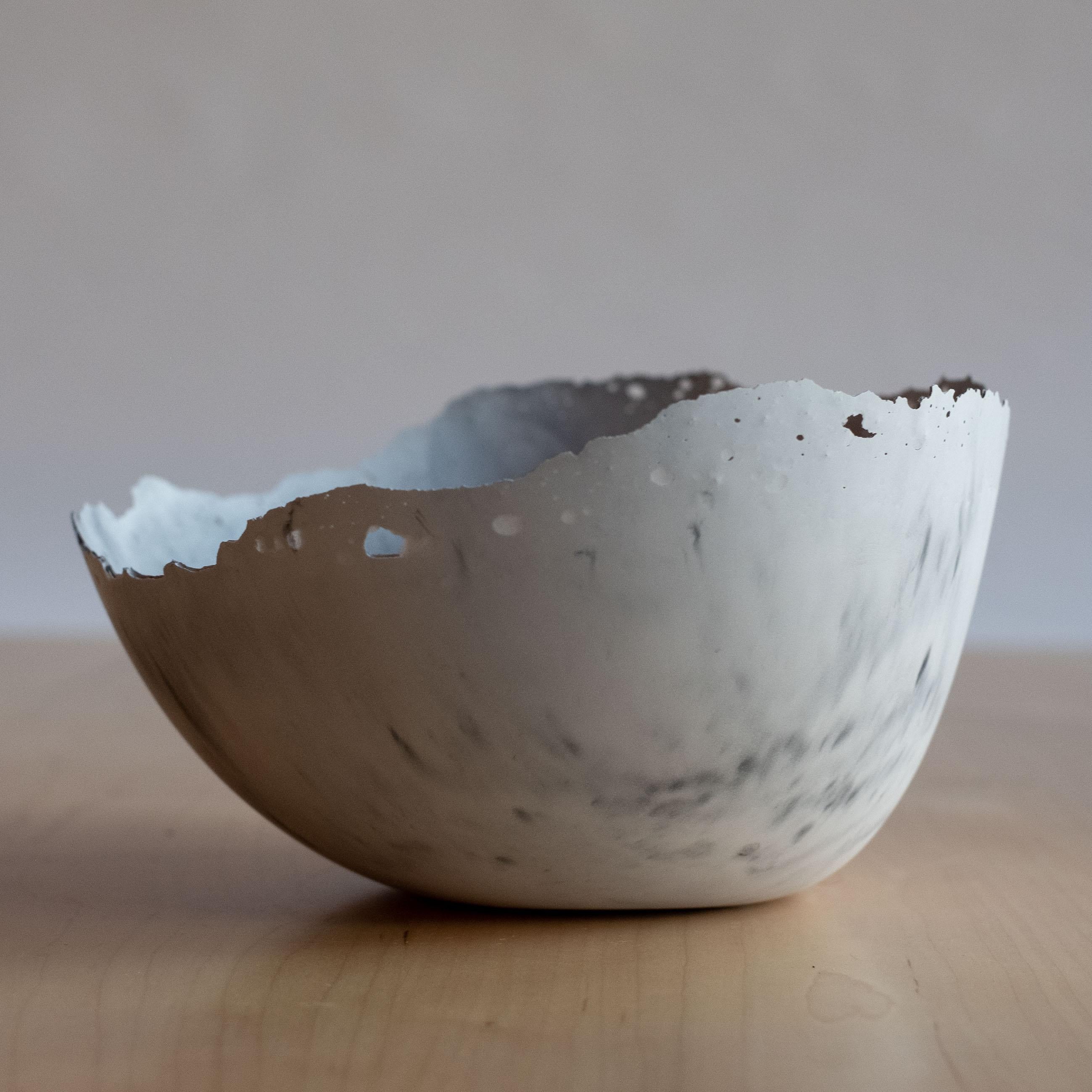 Handmade Cast Concrete Bowl in Grey by UME Studio For Sale 6