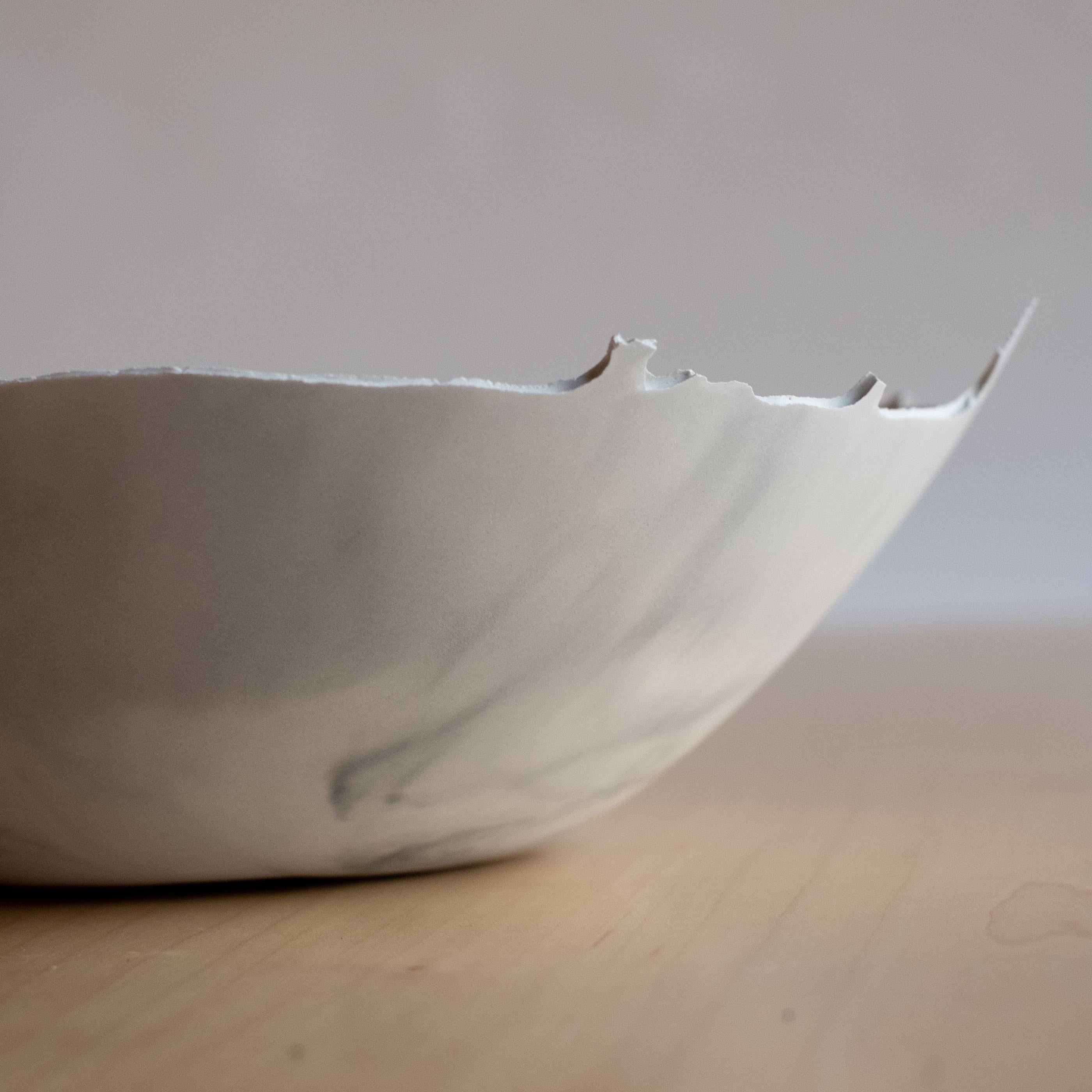 Handmade Cast Concrete Bowl in Grey by UME Studio For Sale 6