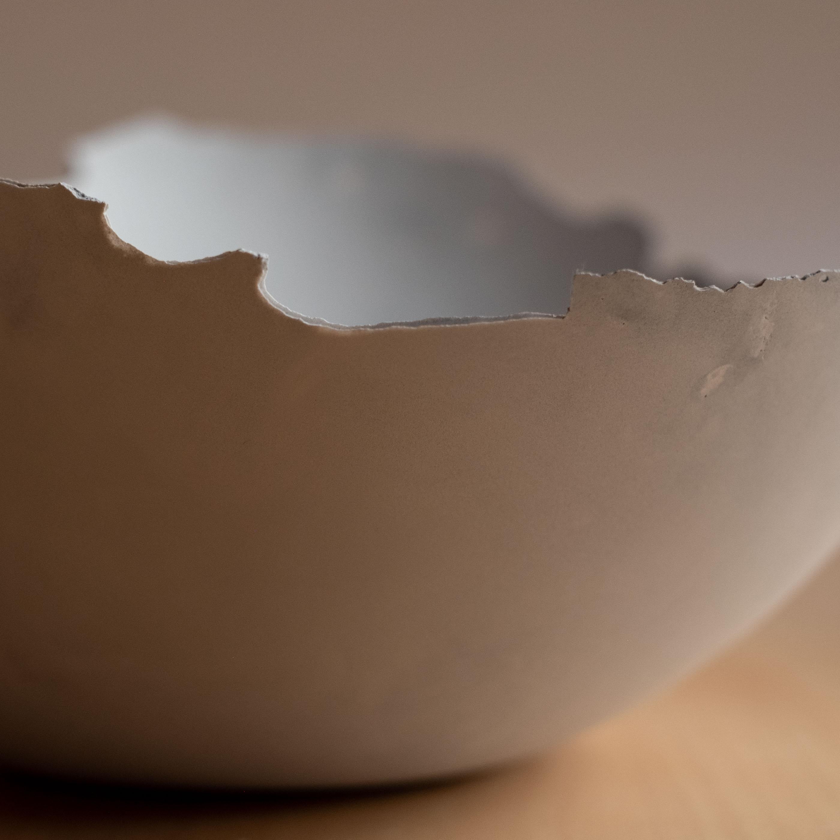 Handmade Cast Concrete Bowl in Grey by UME Studio For Sale 6