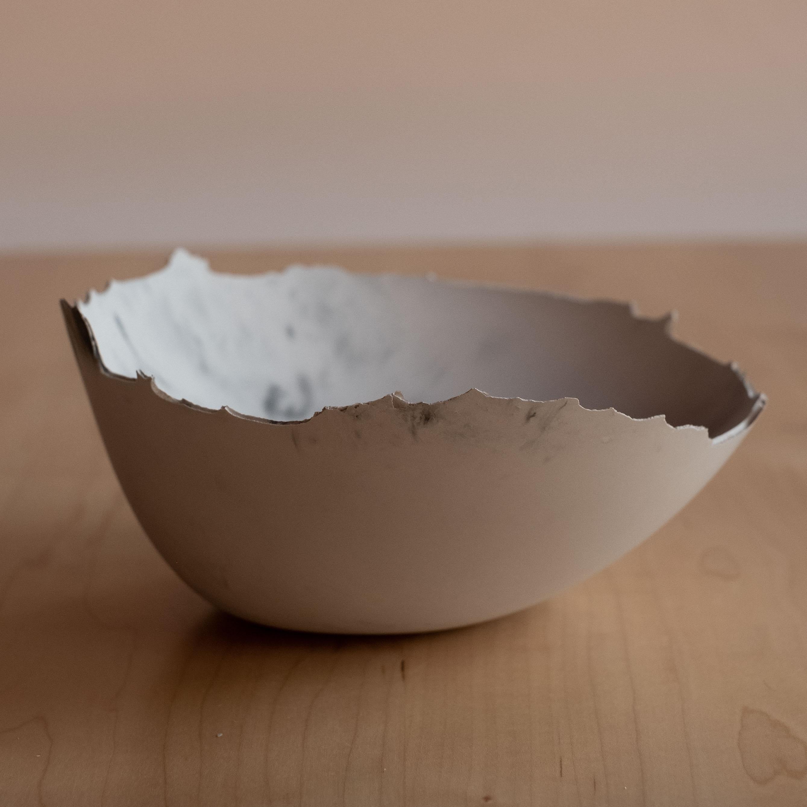 Handmade Cast Concrete Bowl in Grey by UME Studio For Sale 6