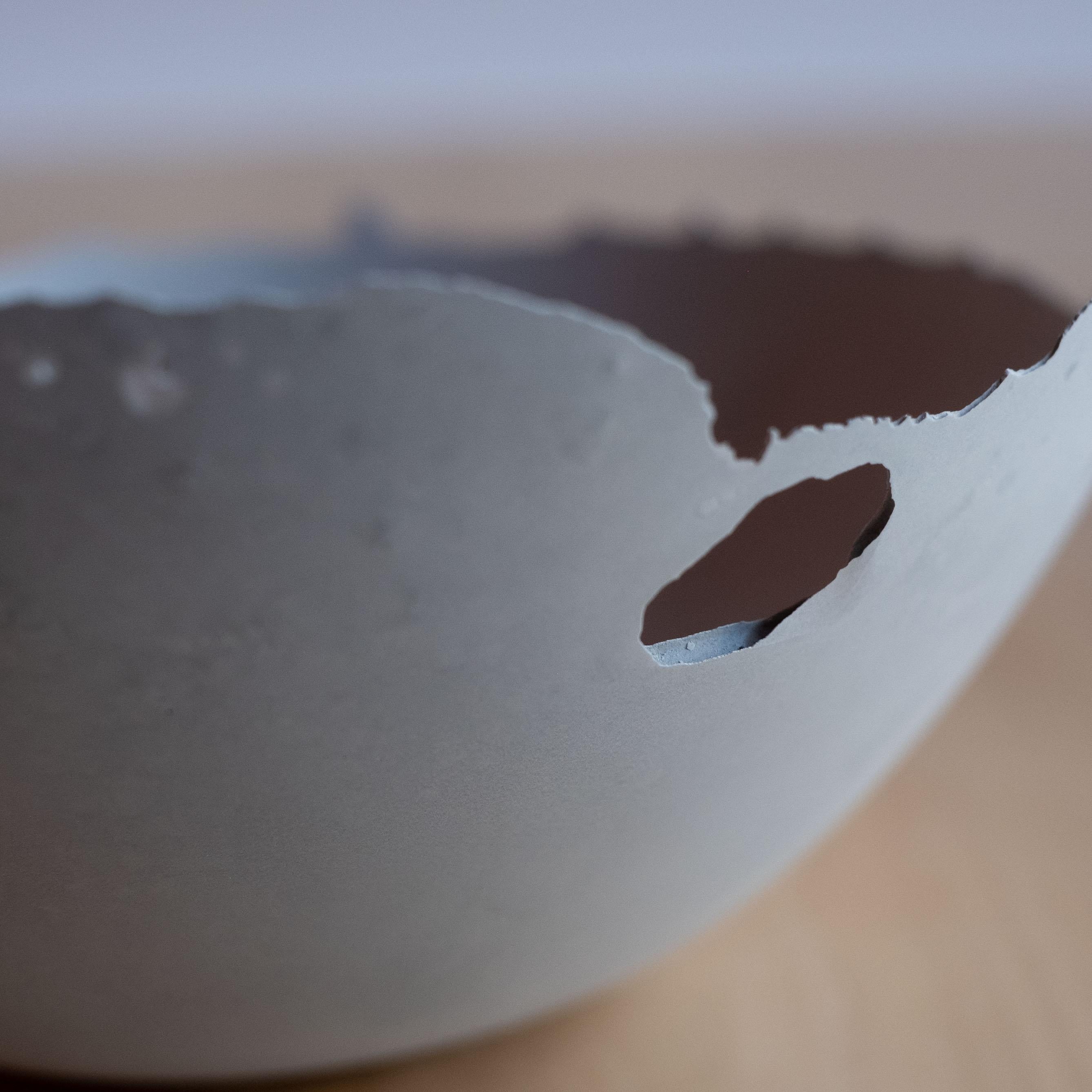 Handmade Cast Concrete Bowl in Grey by UME Studio For Sale 6
