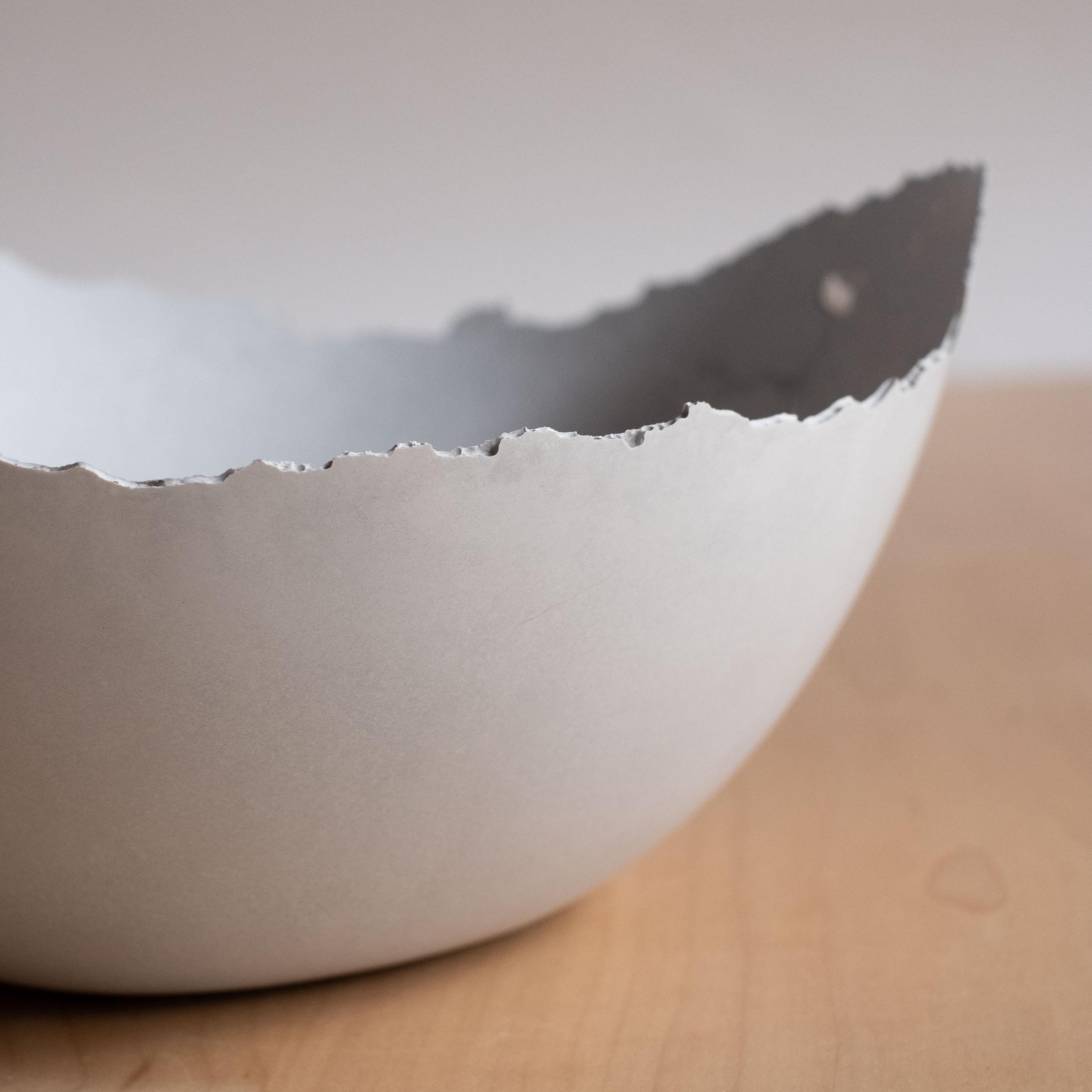 Handmade Cast Concrete Bowl in Grey by UME Studio For Sale 6