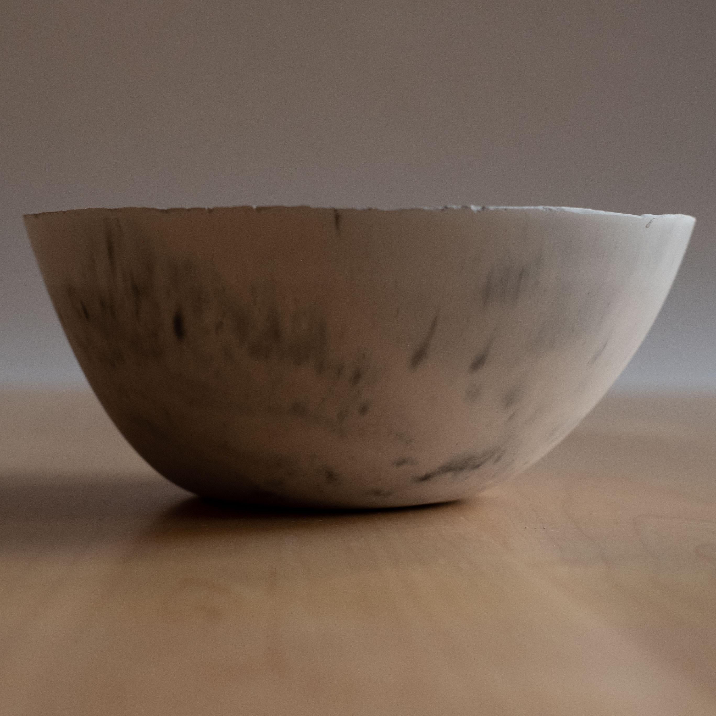 Handmade Cast Concrete Bowl in Grey by UME Studio For Sale 6