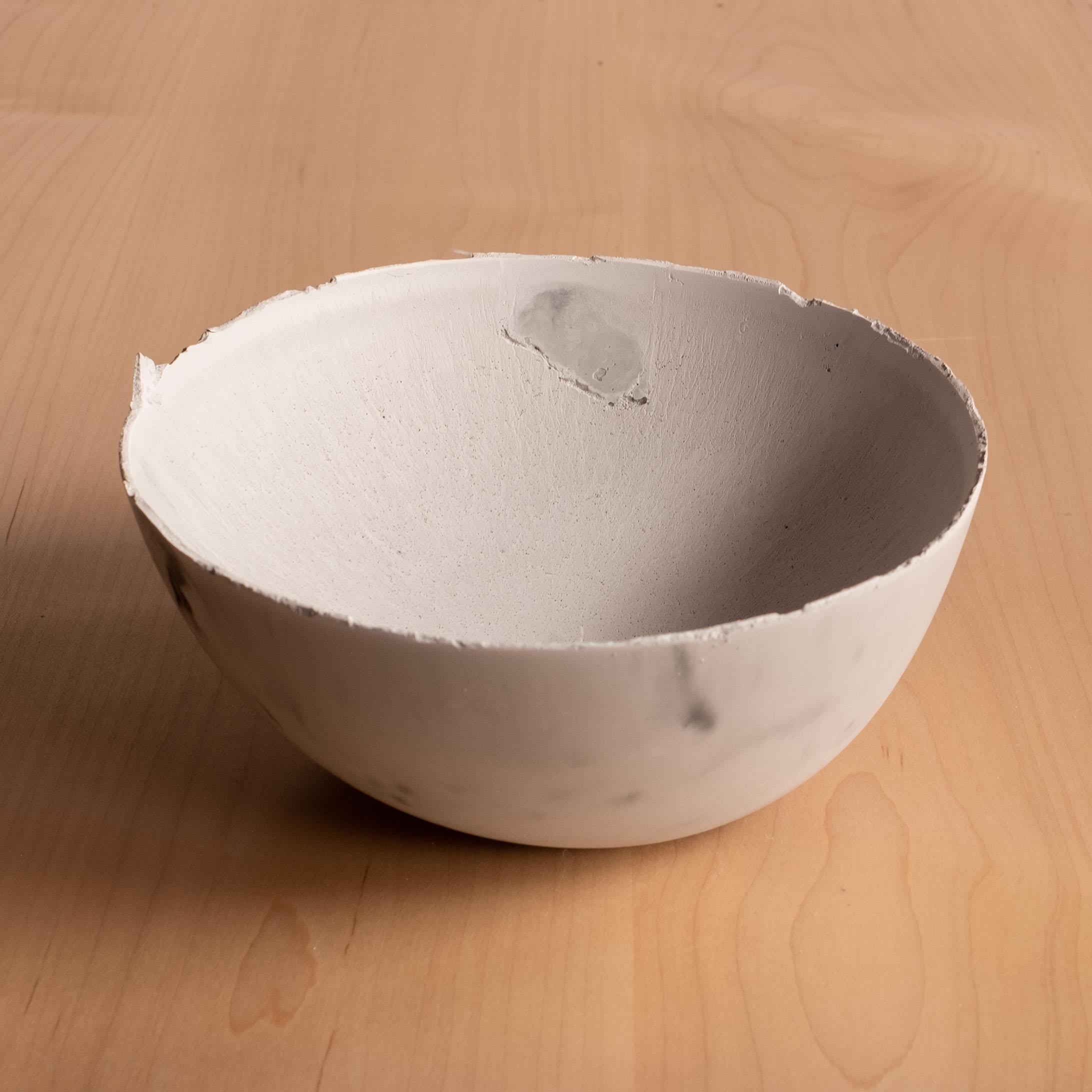 Handmade Cast Concrete Bowl in Grey by UME Studio For Sale 6
