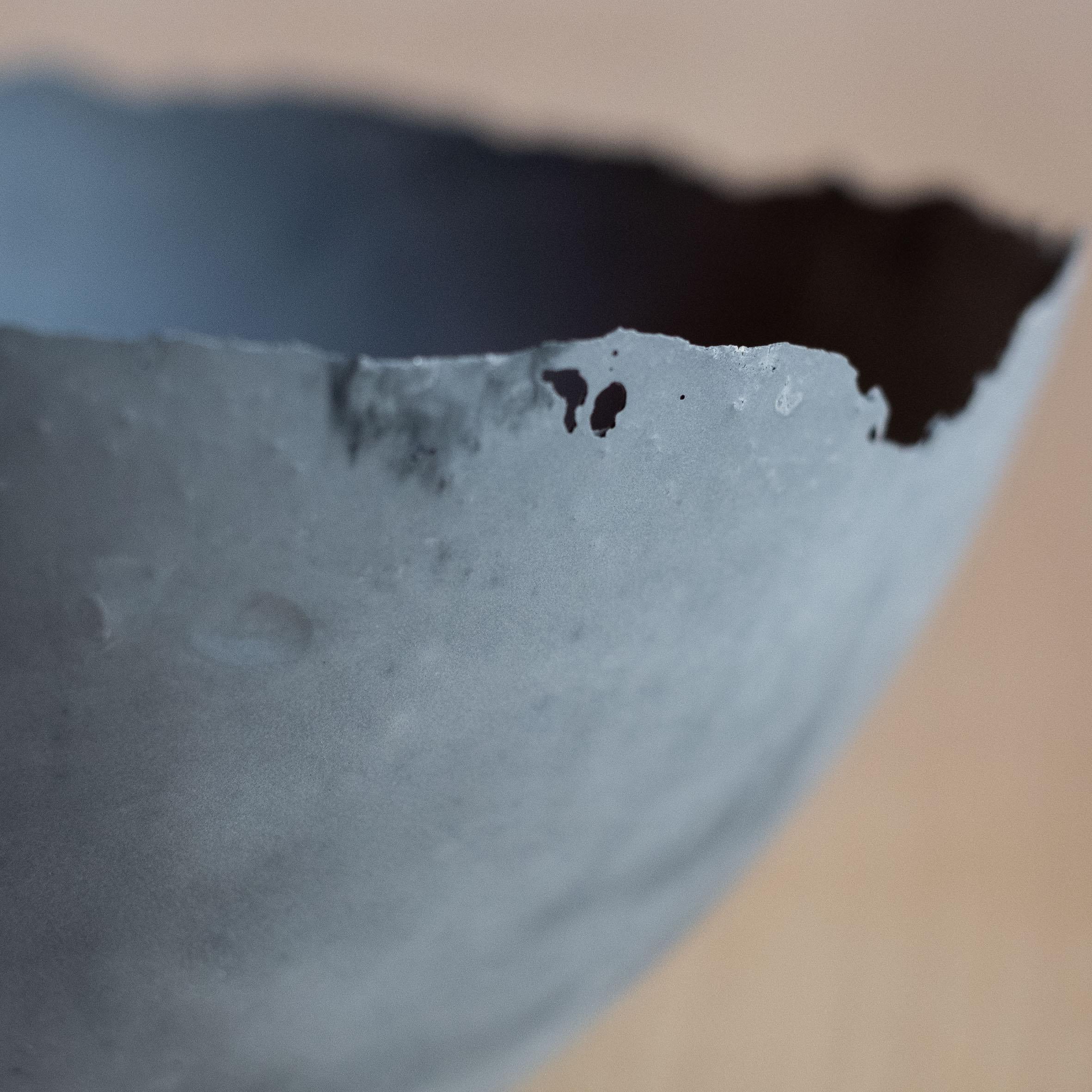 Handmade Cast Concrete Bowl in Grey by UME Studio For Sale 6