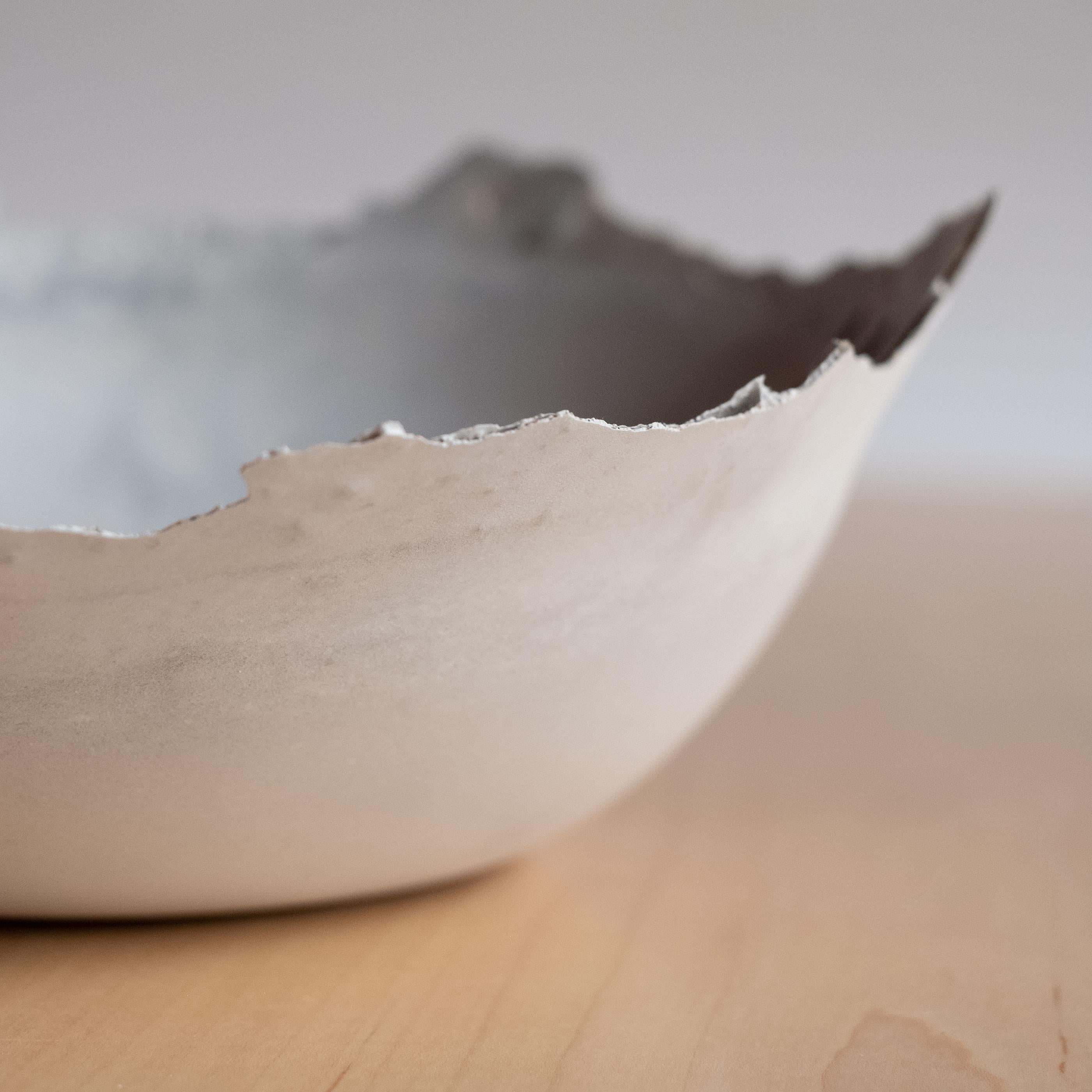 Handmade Cast Concrete Bowl in Grey by UME Studio For Sale 6