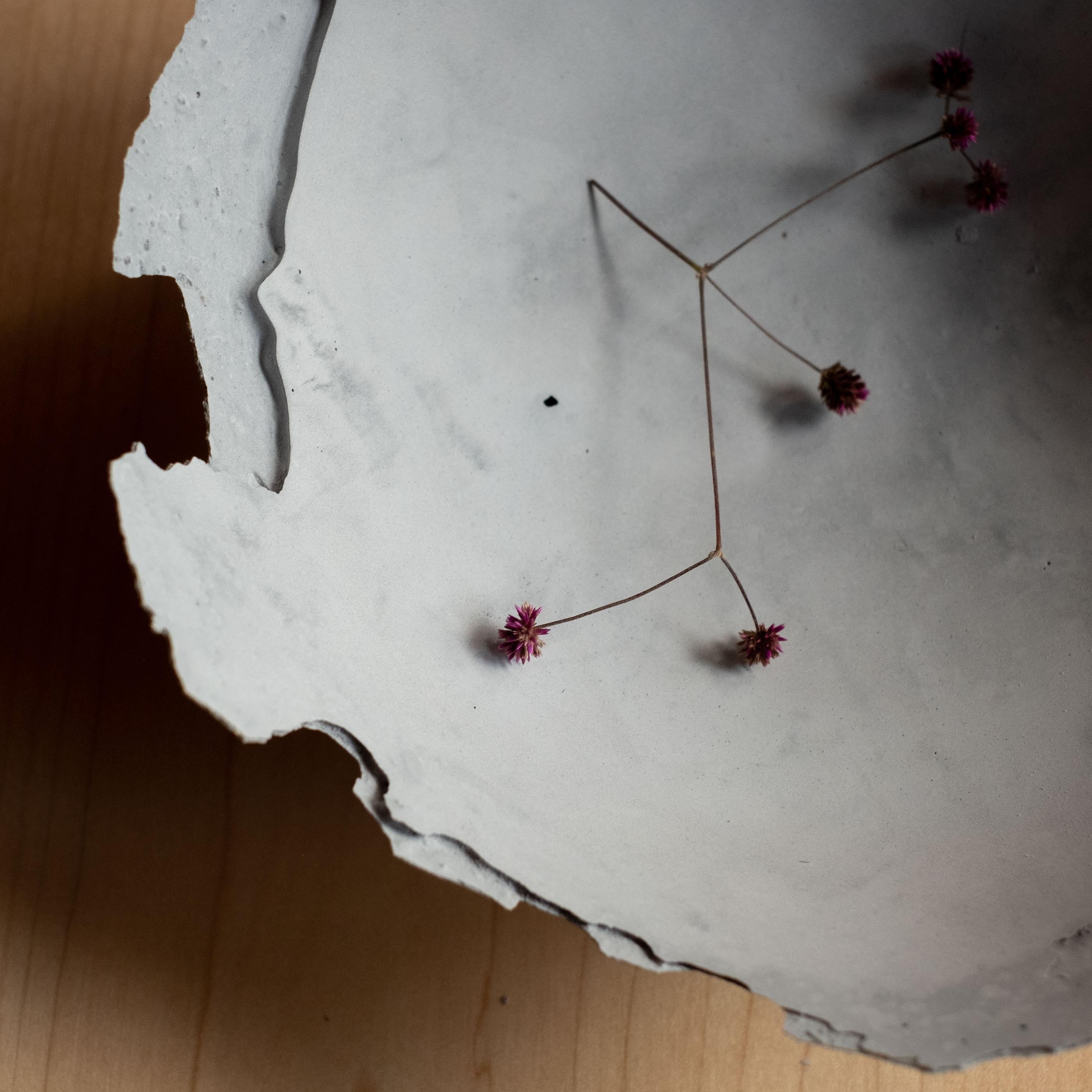 Bol gris en béton moulé à la main par UME Studio en vente 4