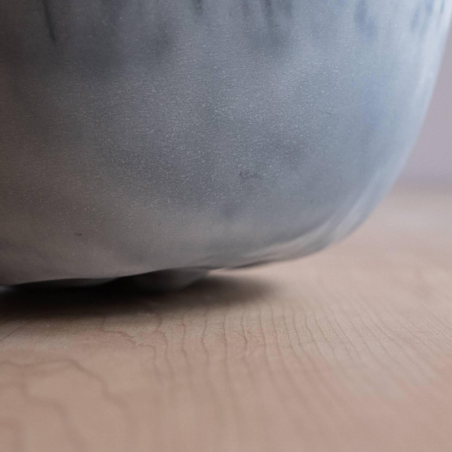 Handmade Cast Concrete Bowl in Grey by UMÉ Studio For Sale 7