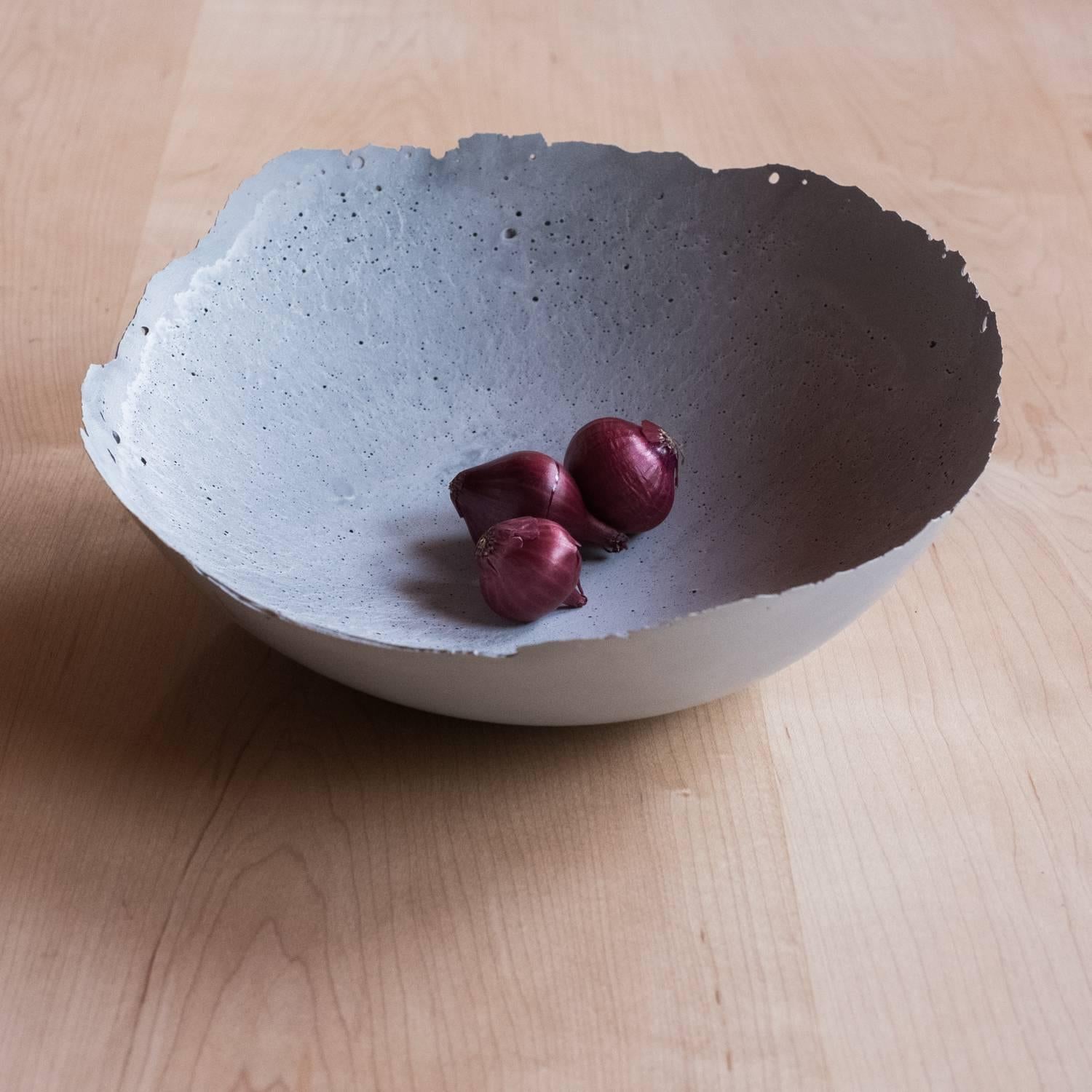 Handmade Cast Concrete Bowl in Grey by UMÉ Studio 7