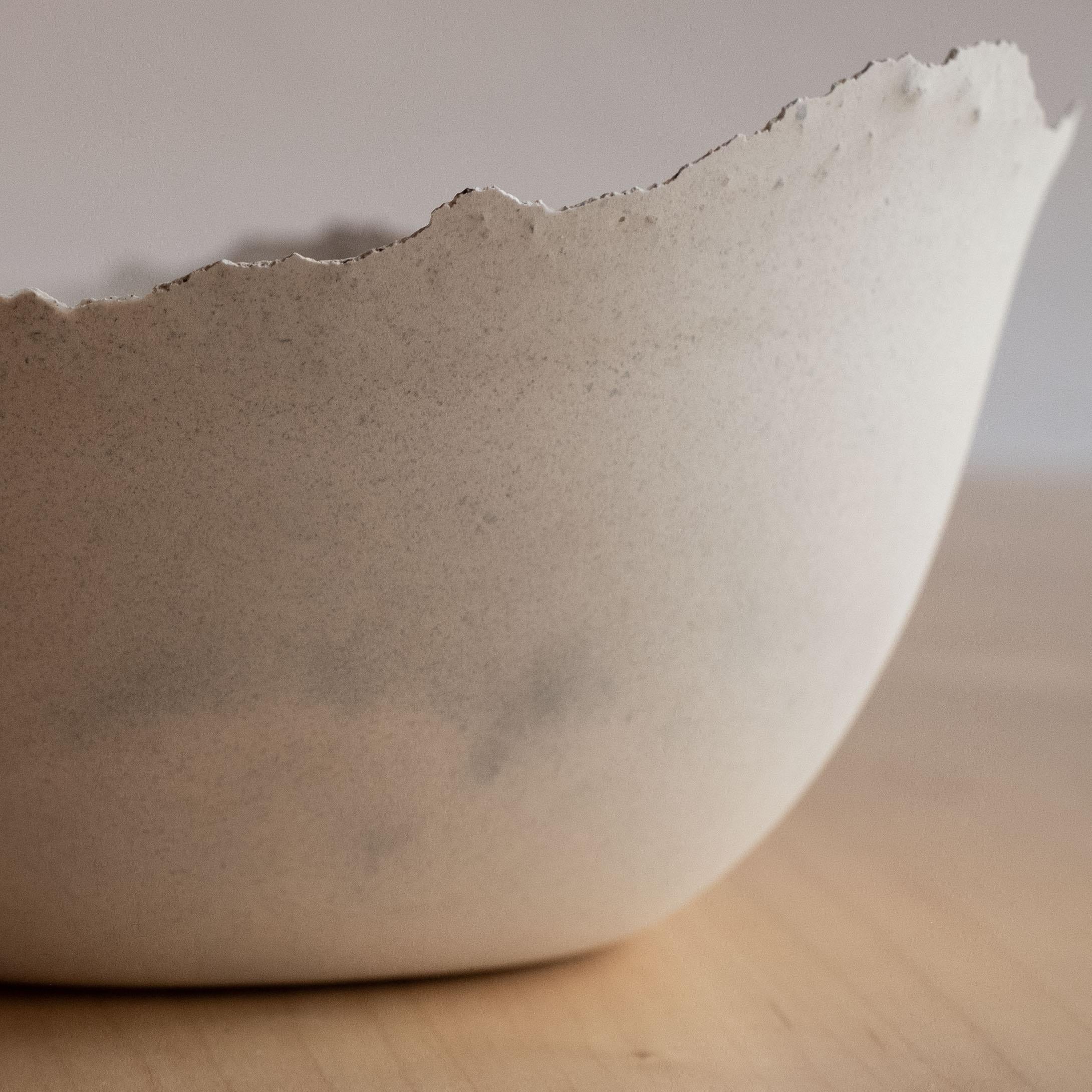 Handmade Cast Concrete Bowl in Grey by UMÉ Studio For Sale 7