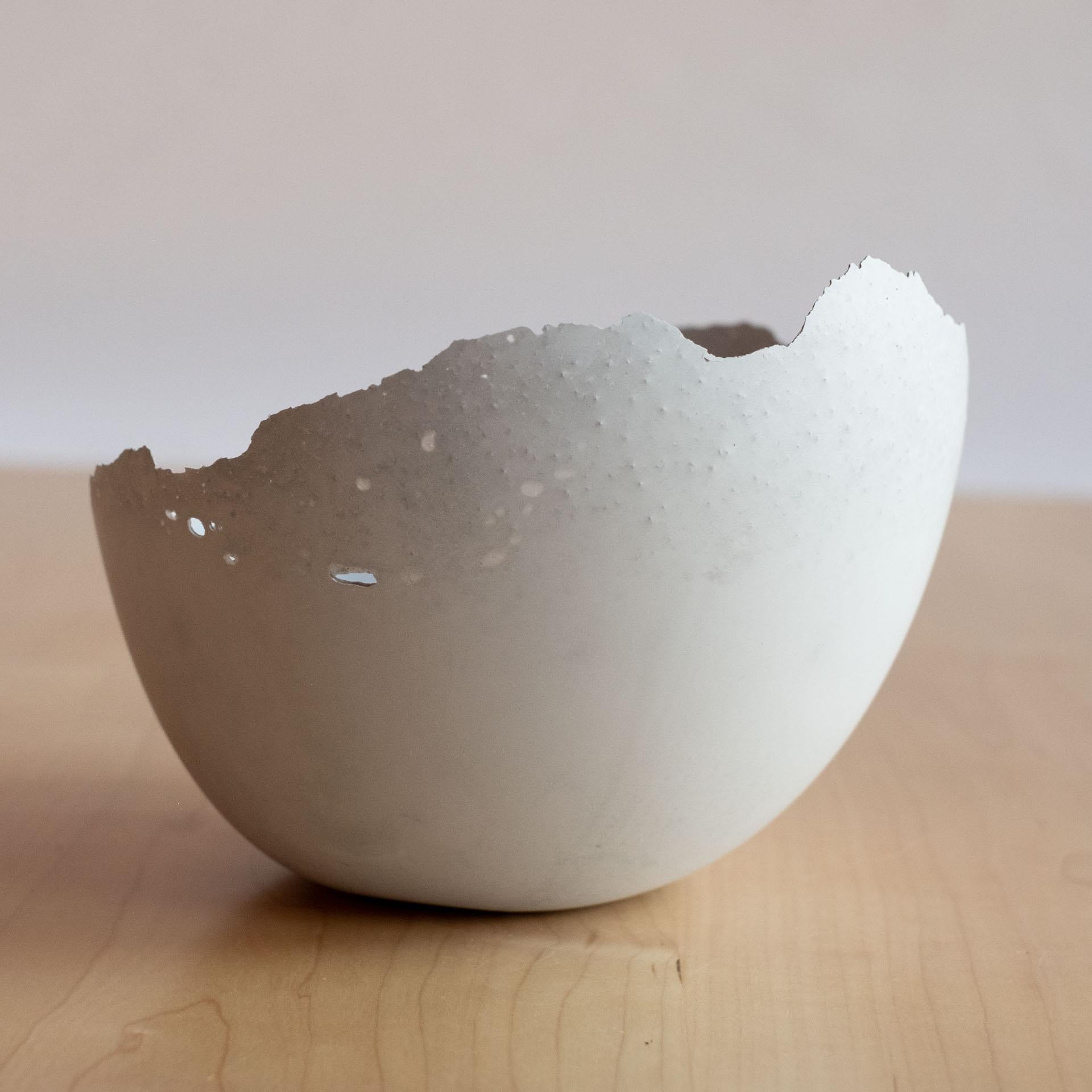Handmade Cast Concrete Bowl in Grey by UME Studio For Sale 7