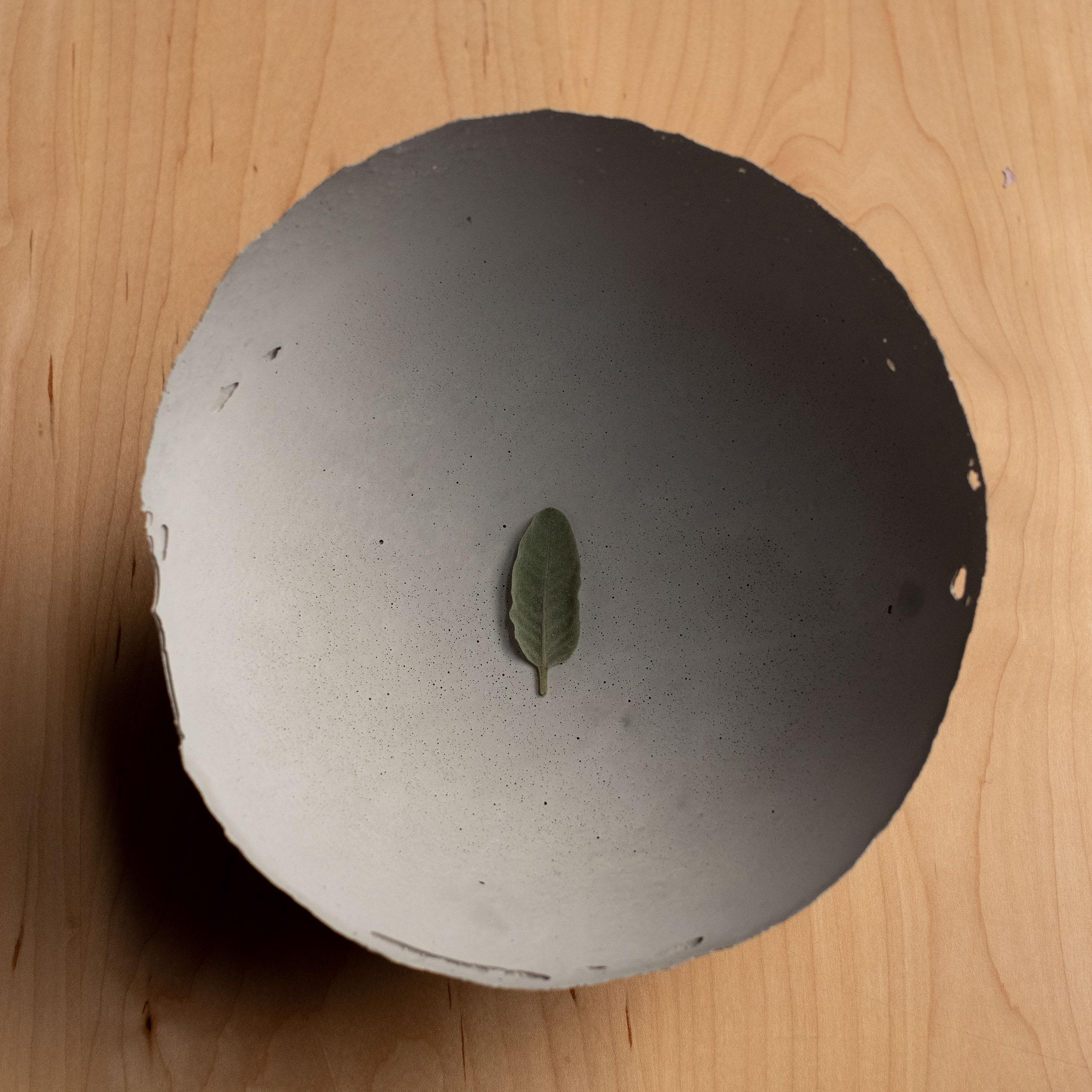 Handmade Cast Concrete Bowl in Grey by UME Studio For Sale 7