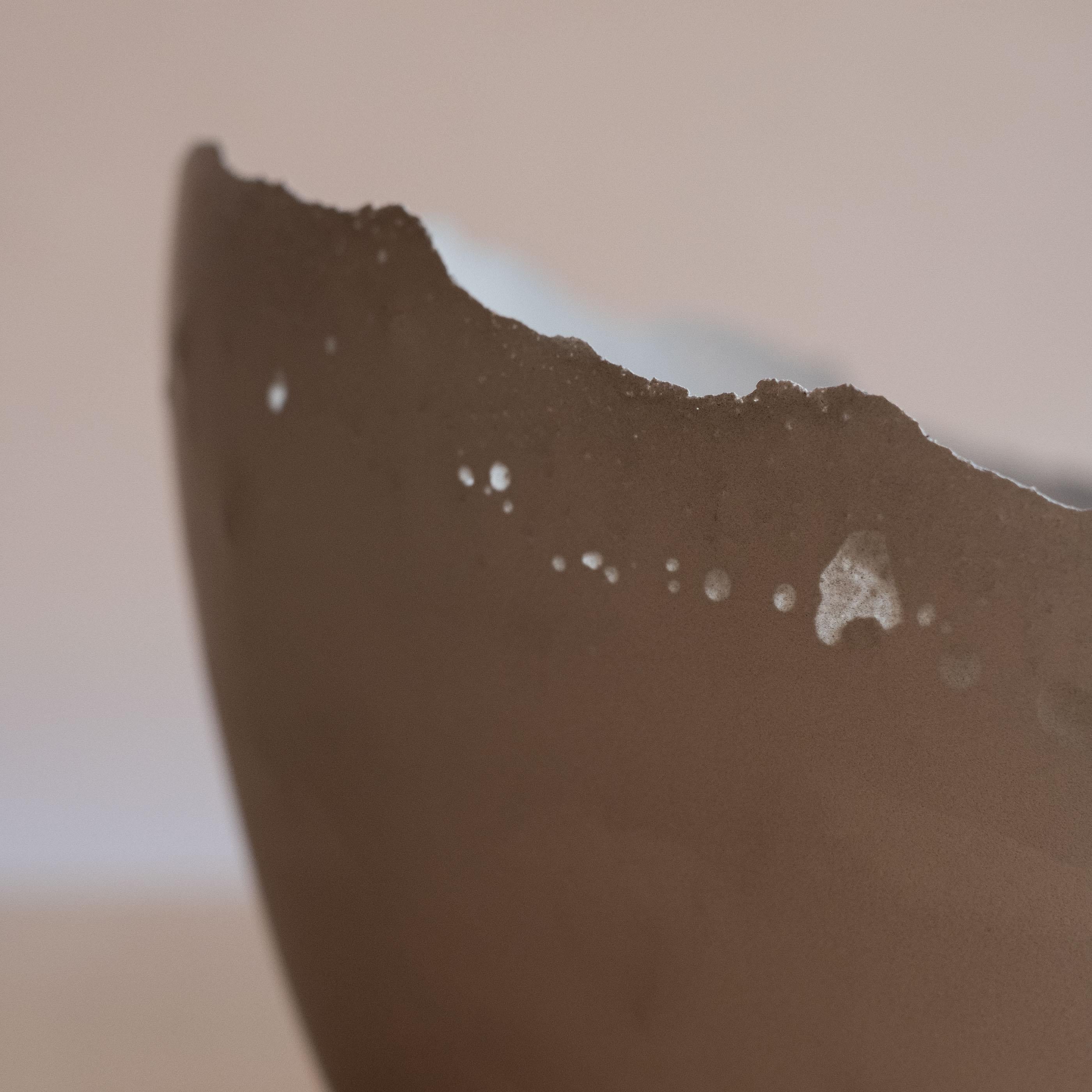 Handmade Cast Concrete Bowl in Grey by UME Studio For Sale 7