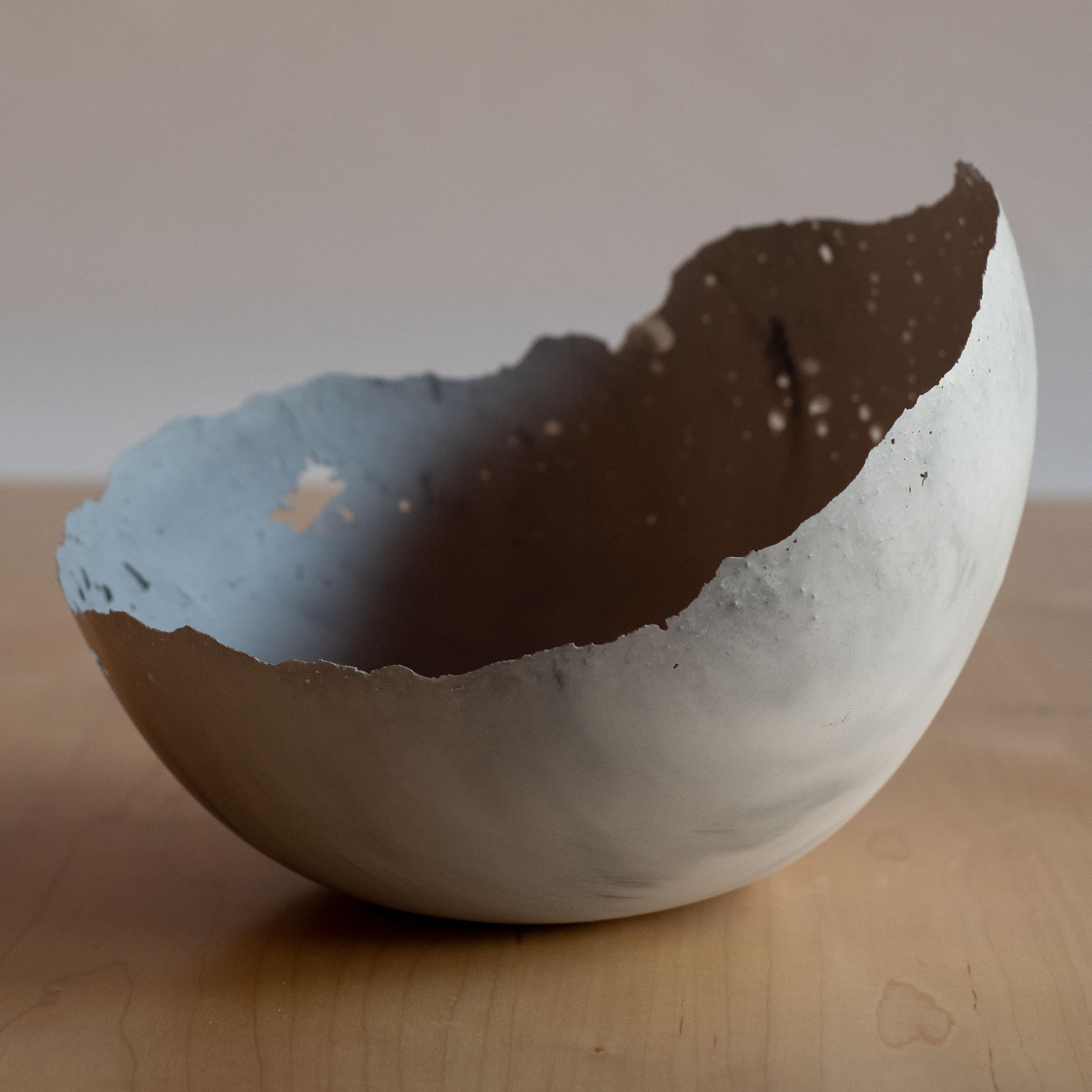 Handmade Cast Concrete Bowl in Grey by UME Studio For Sale 7