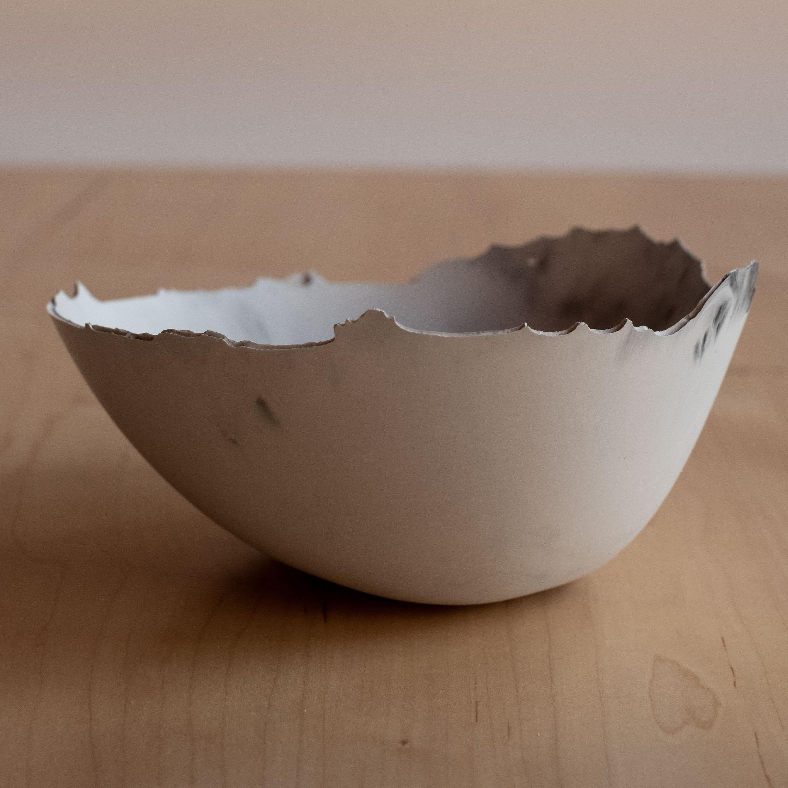 Handmade Cast Concrete Bowl in Grey by UME Studio For Sale 7