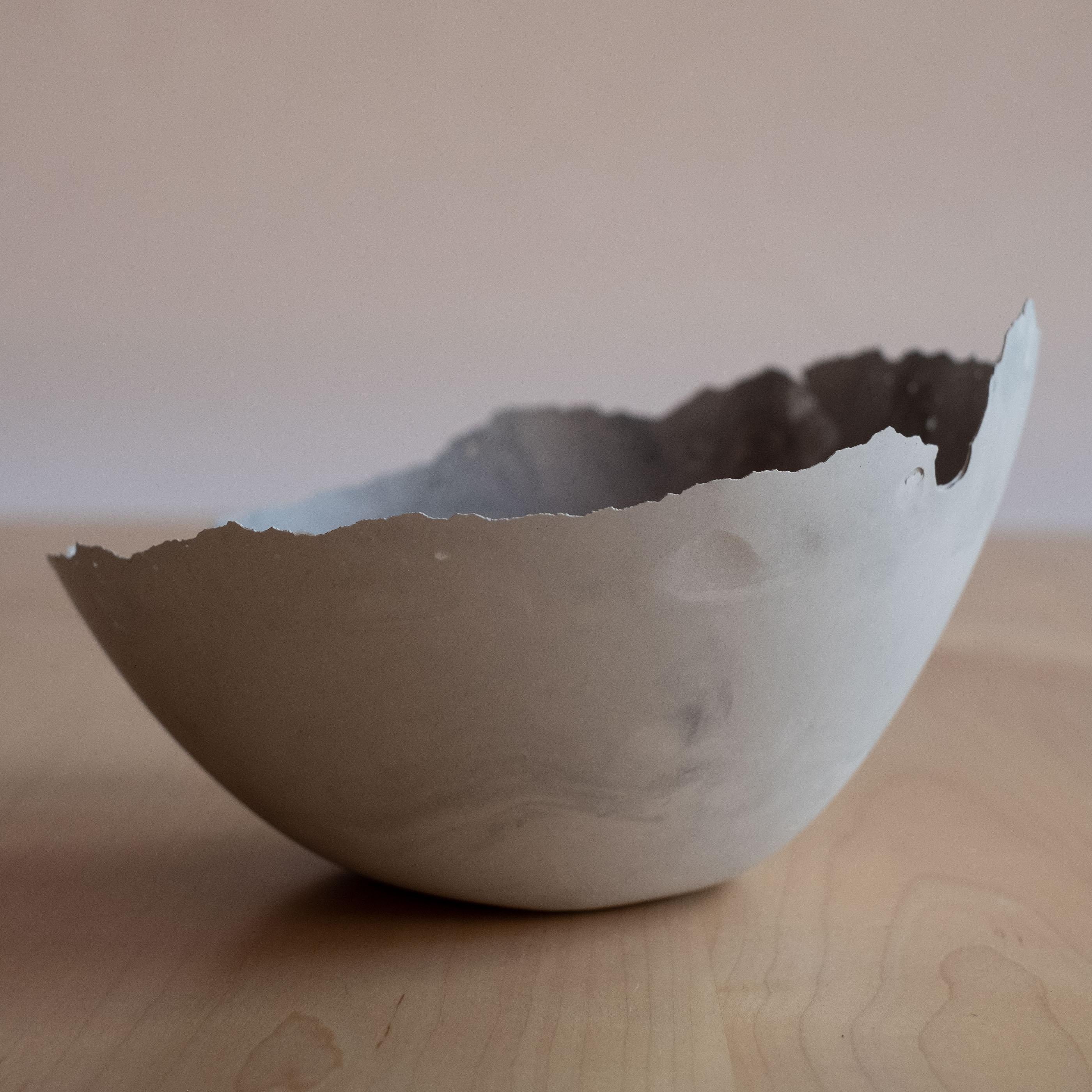 Handmade Cast Concrete Bowl in Grey by UME Studio For Sale 7