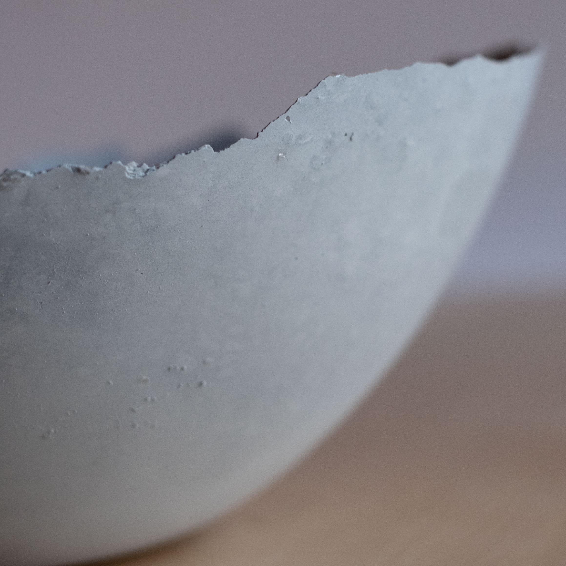 Handmade Cast Concrete Bowl in Grey by UME Studio For Sale 7