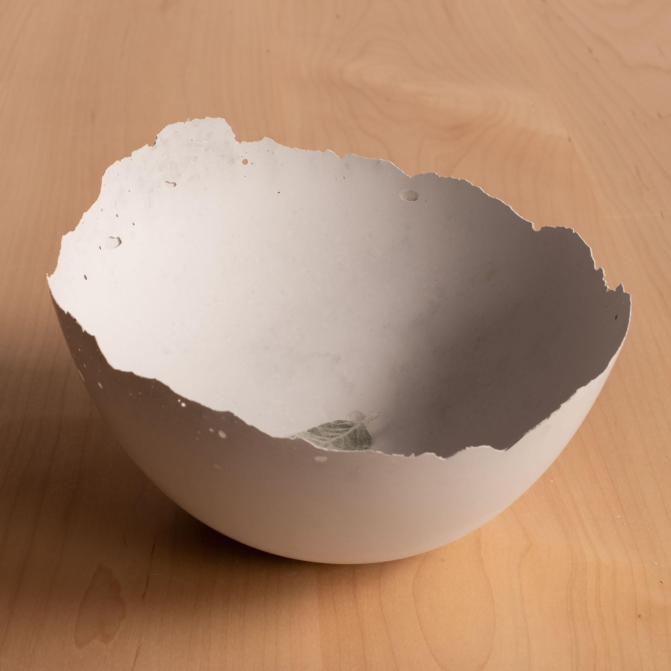Handmade Cast Concrete Bowl in Grey by UME Studio For Sale 7