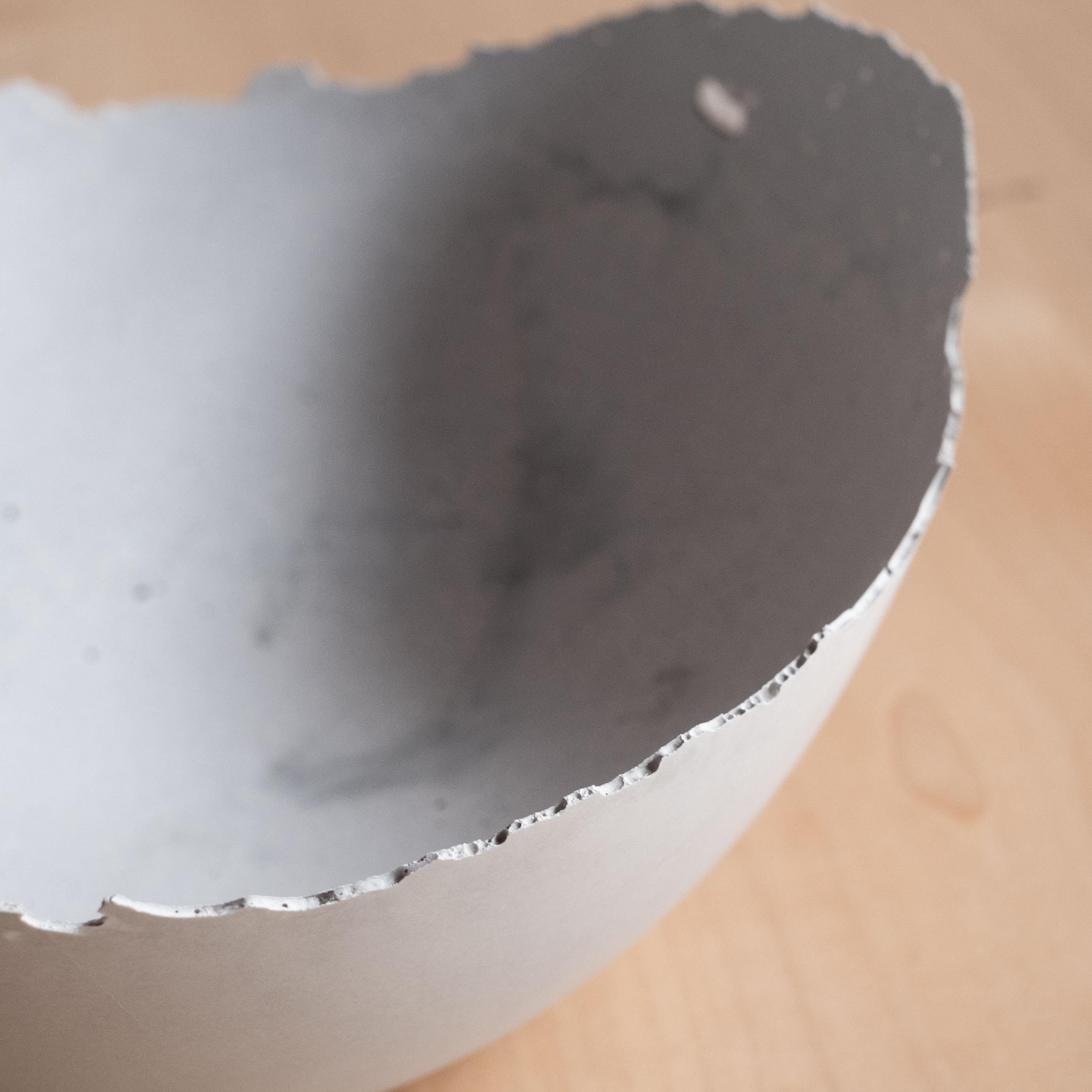 Handmade Cast Concrete Bowl in Grey by UME Studio For Sale 7