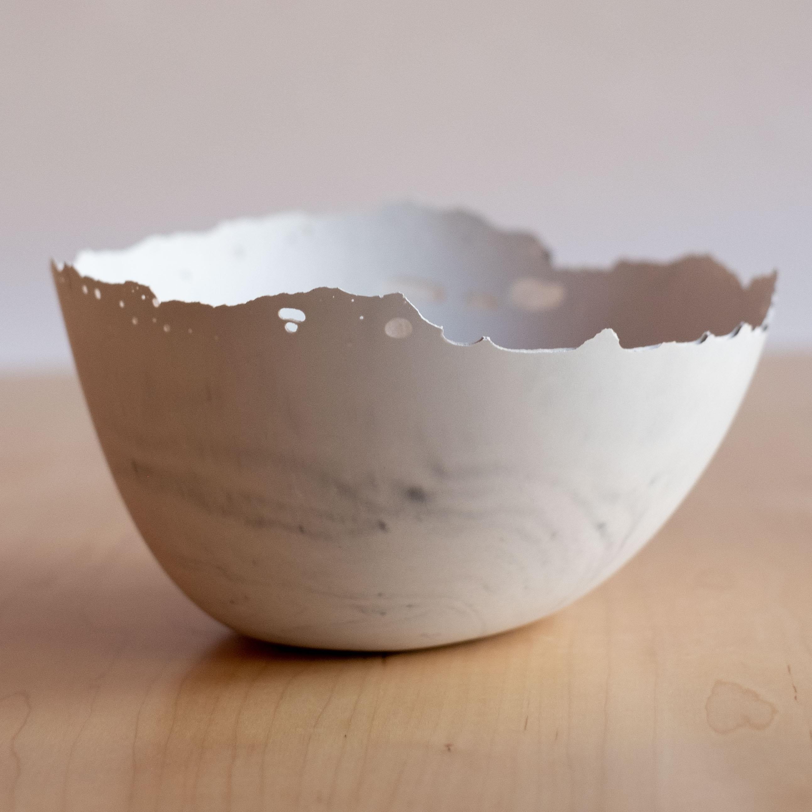 Handmade Cast Concrete Bowl in Grey by UME Studio For Sale 7
