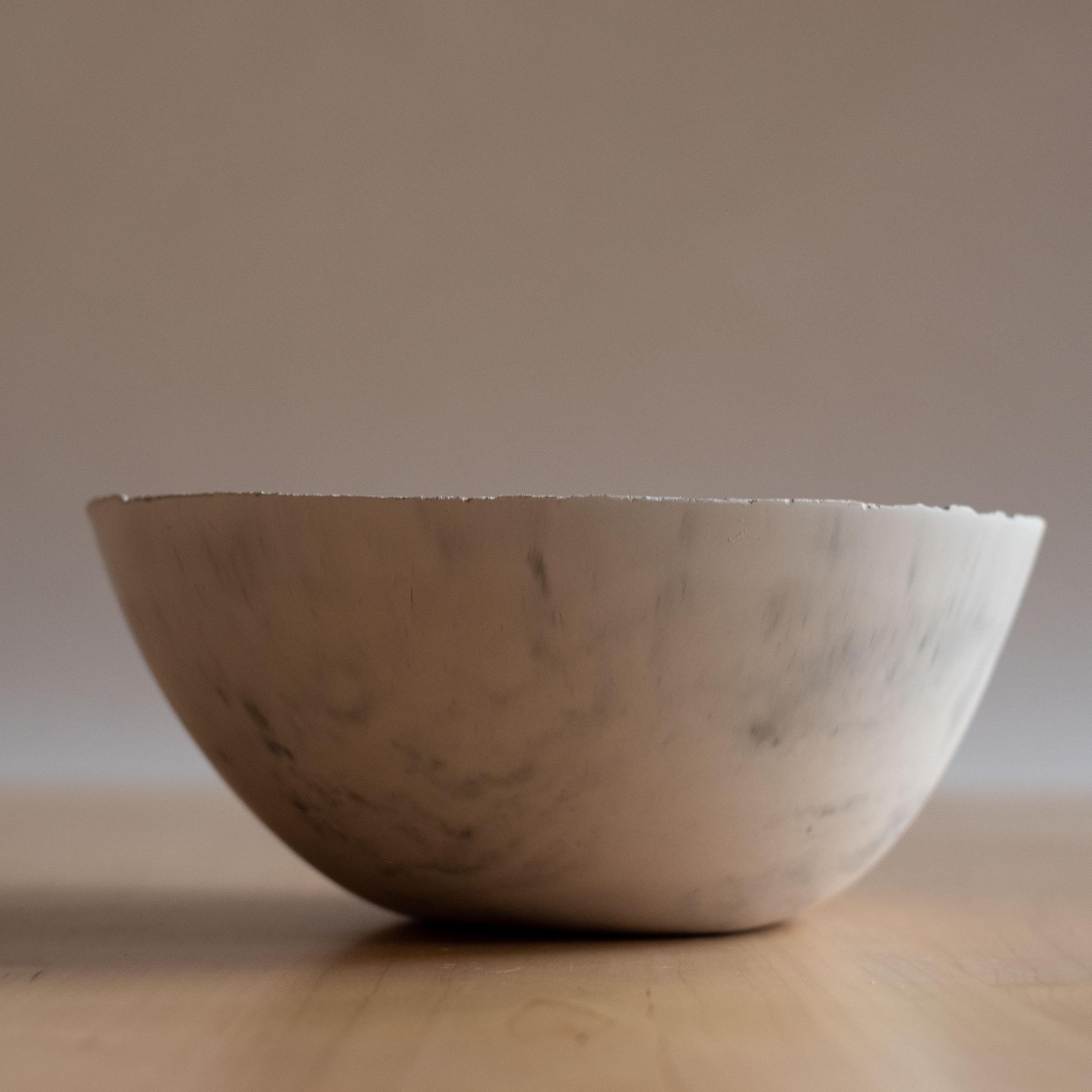 Handmade Cast Concrete Bowl in Grey by UME Studio For Sale 7