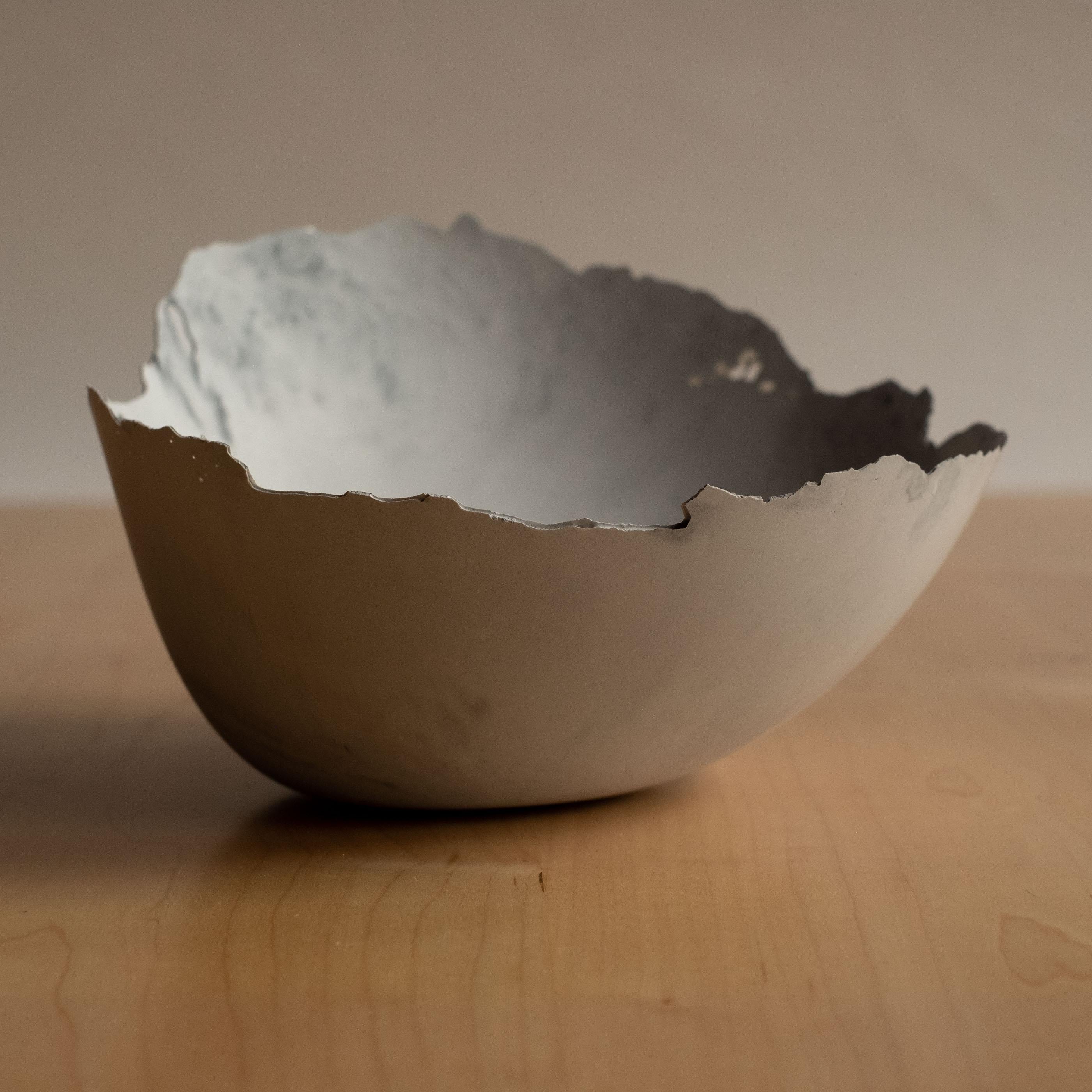 Handmade Cast Concrete Bowl in Grey by UME Studio For Sale 7
