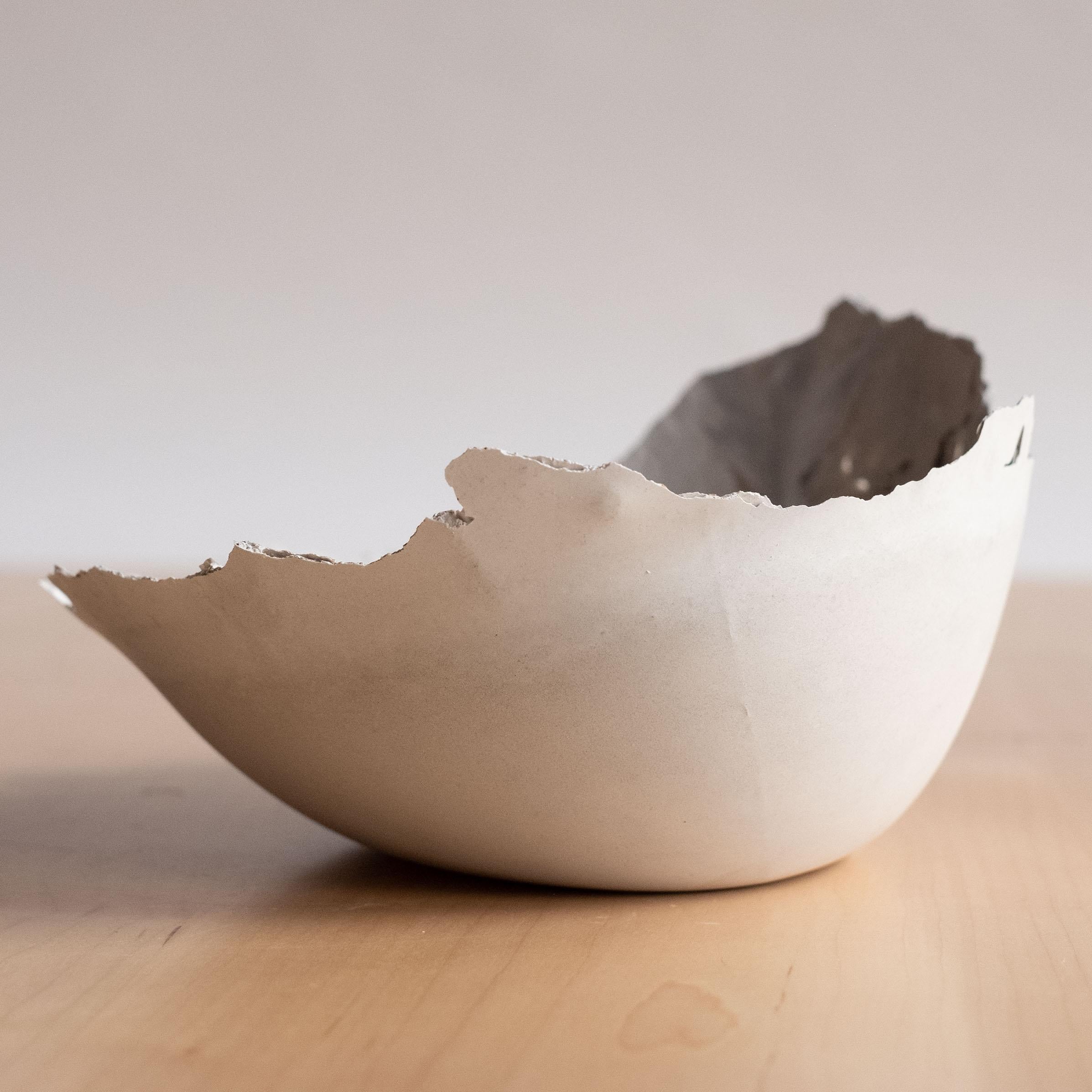 Handmade Cast Concrete Bowl in Grey by UME Studio For Sale 7
