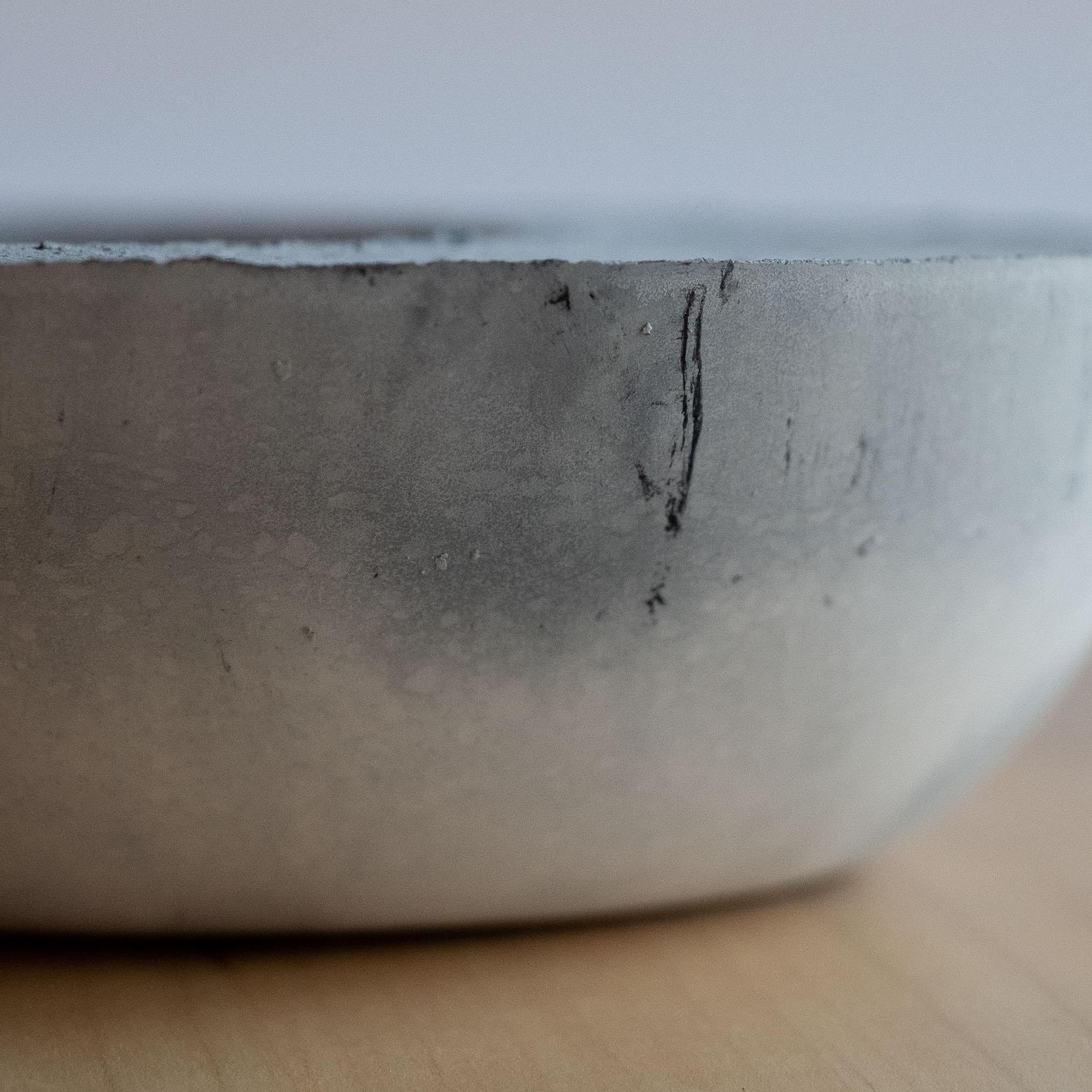 Handmade Cast Concrete Bowl in Grey by UMÉ Studio For Sale 8